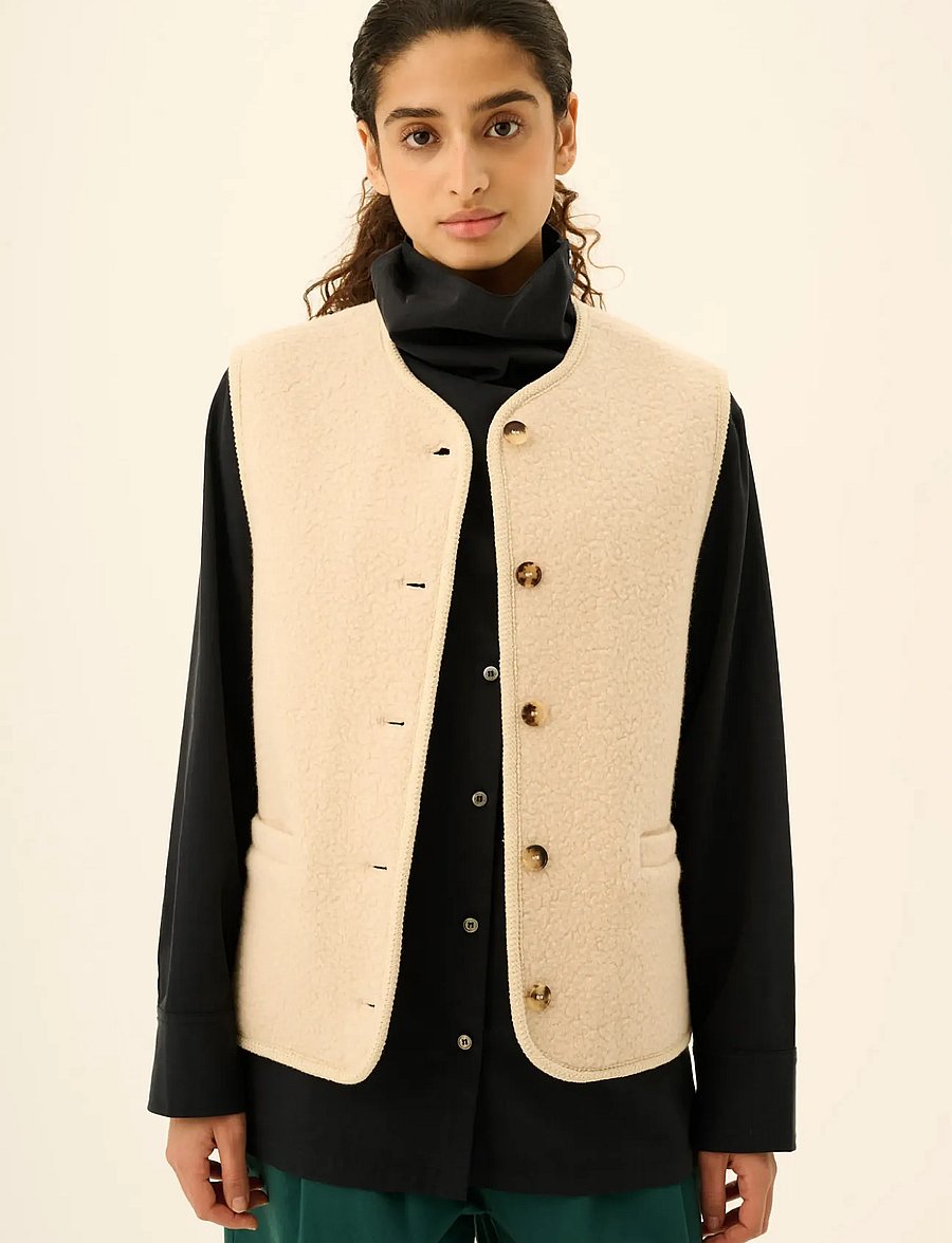 Rue de Tokyo - CAS TEDDY - teddy-vestid - ecru - 0
