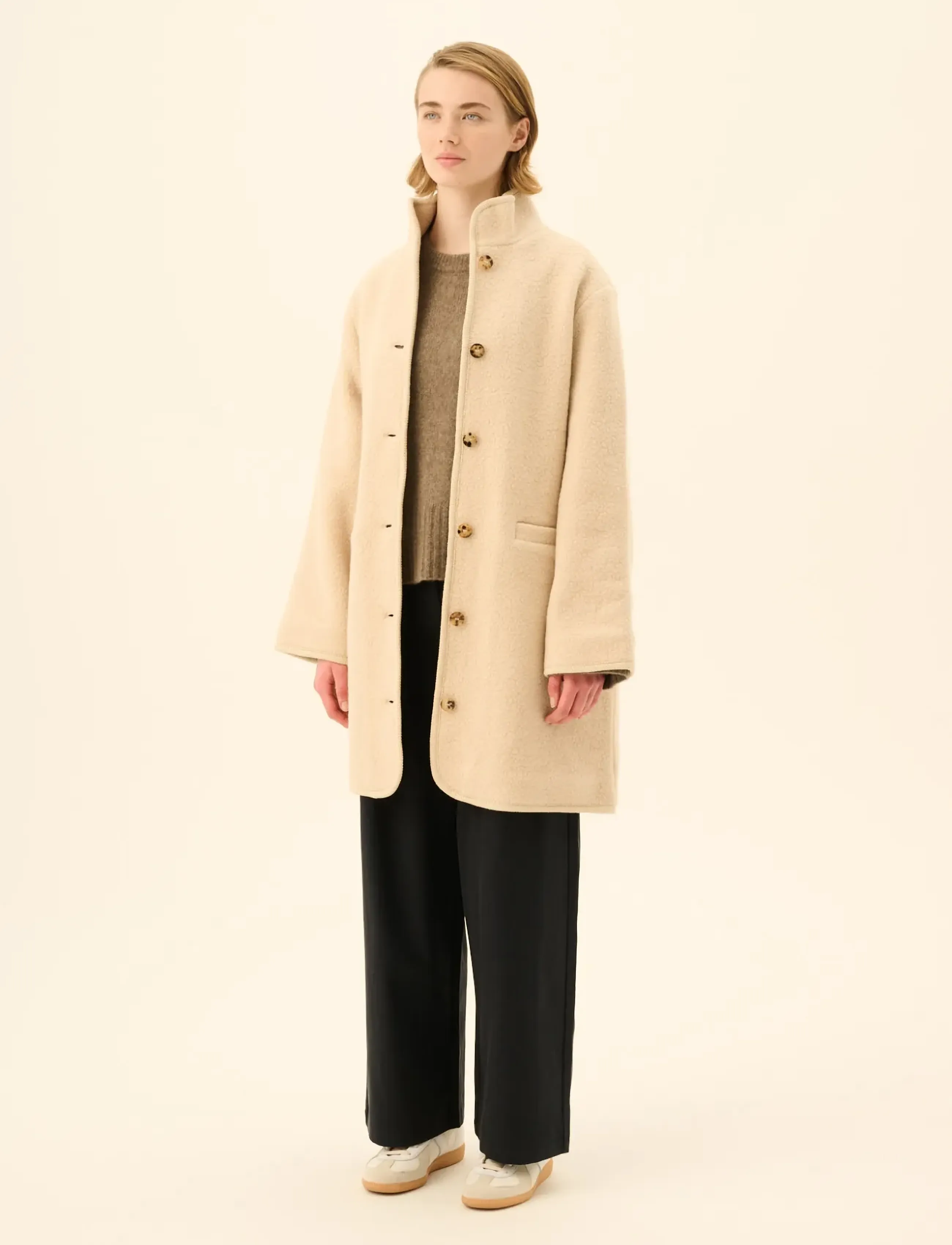 Rue de Tokyo CEDAR TEDDY - Mäntel - ECRU / cream