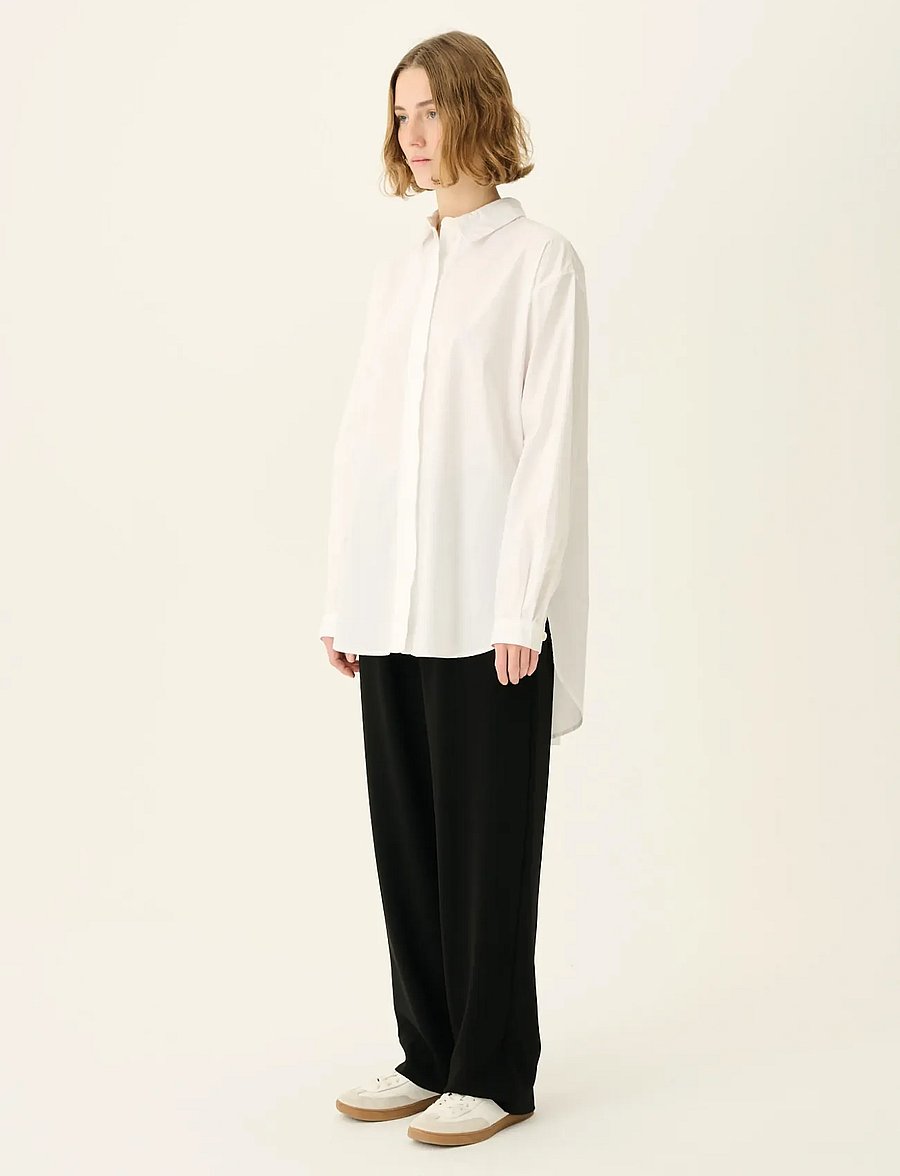 Rue de Tokyo - SHELBY ORGANIC GARMENT DYED POPLIN - langärmlige hemden - white - 0
