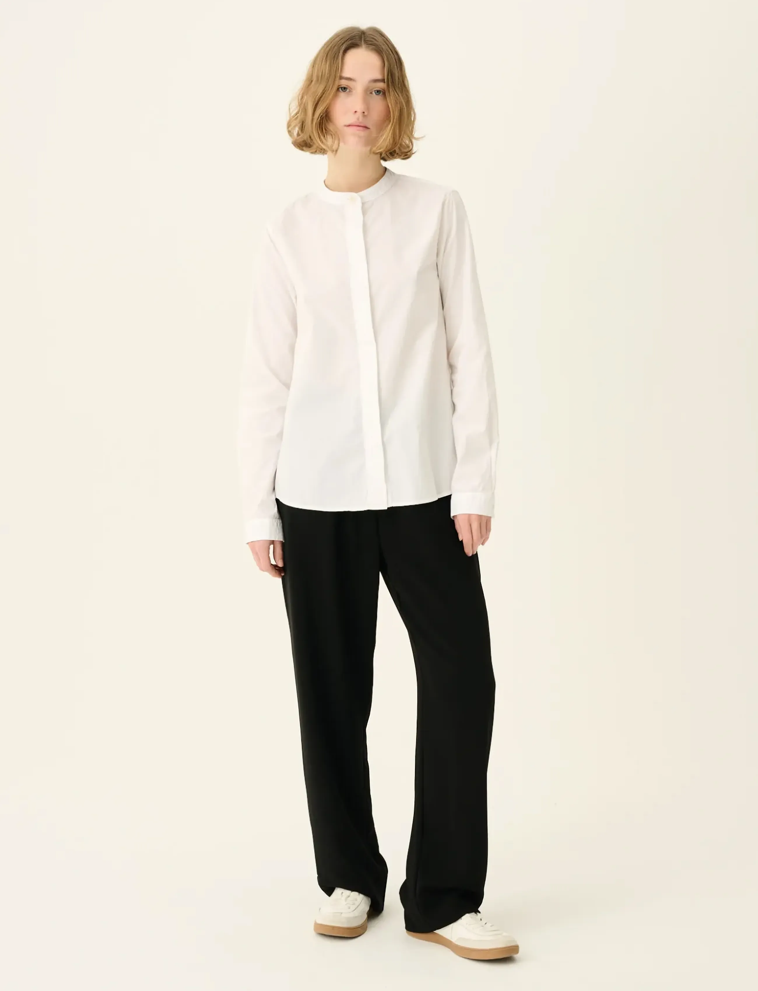 Rue de Tokyo - SOFIE ORGANIC GARMENT DYED POPLIN - langärmlige hemden - white - 0