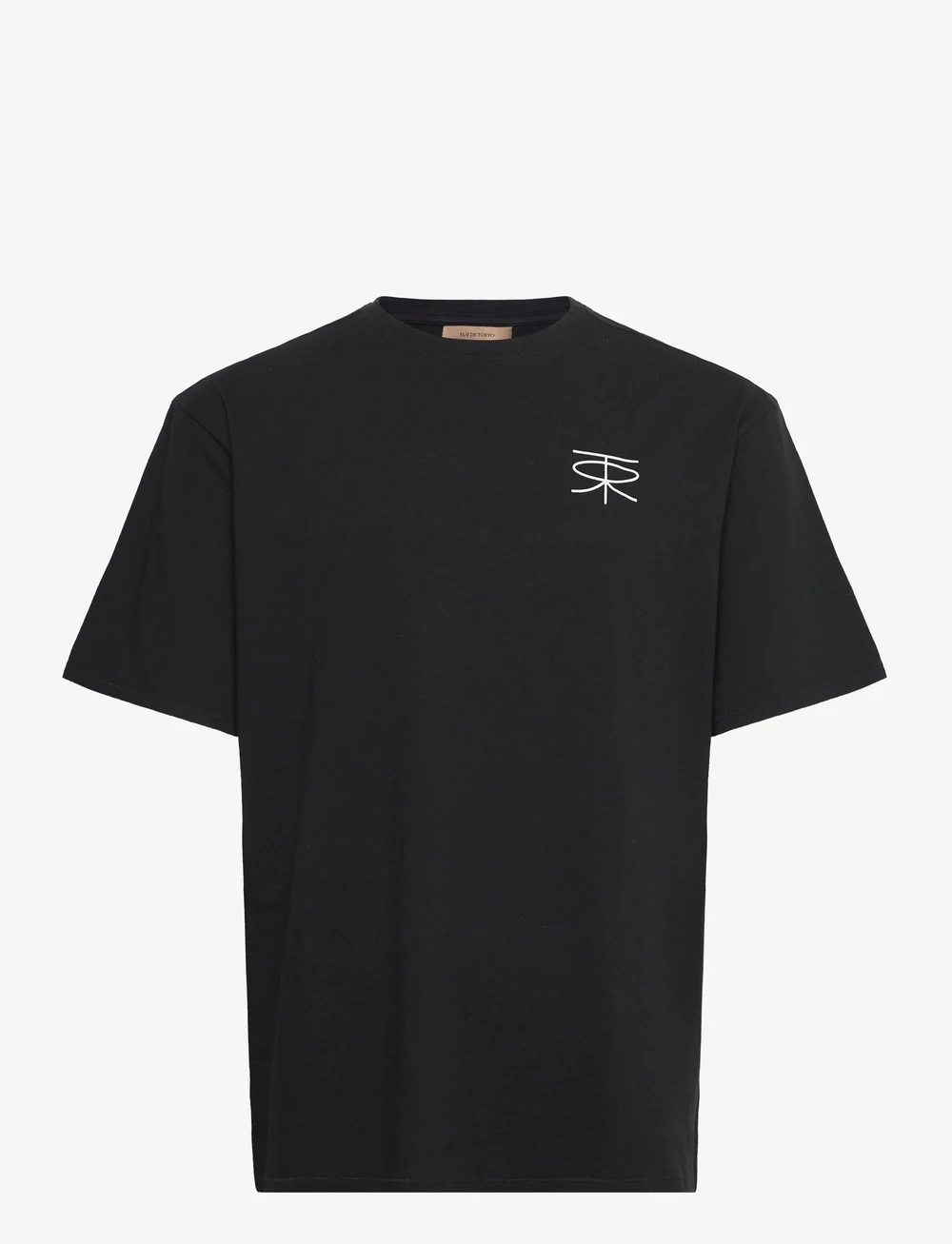 Rue de Tokyo - THORSTEN RECYCLED COTTON JRSY - t-shirts à manches courtes - black with off white logo - 0