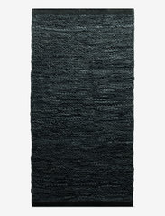 RUG SOLID - Leather - cotton rugs & rag rugs - dark grey - 0