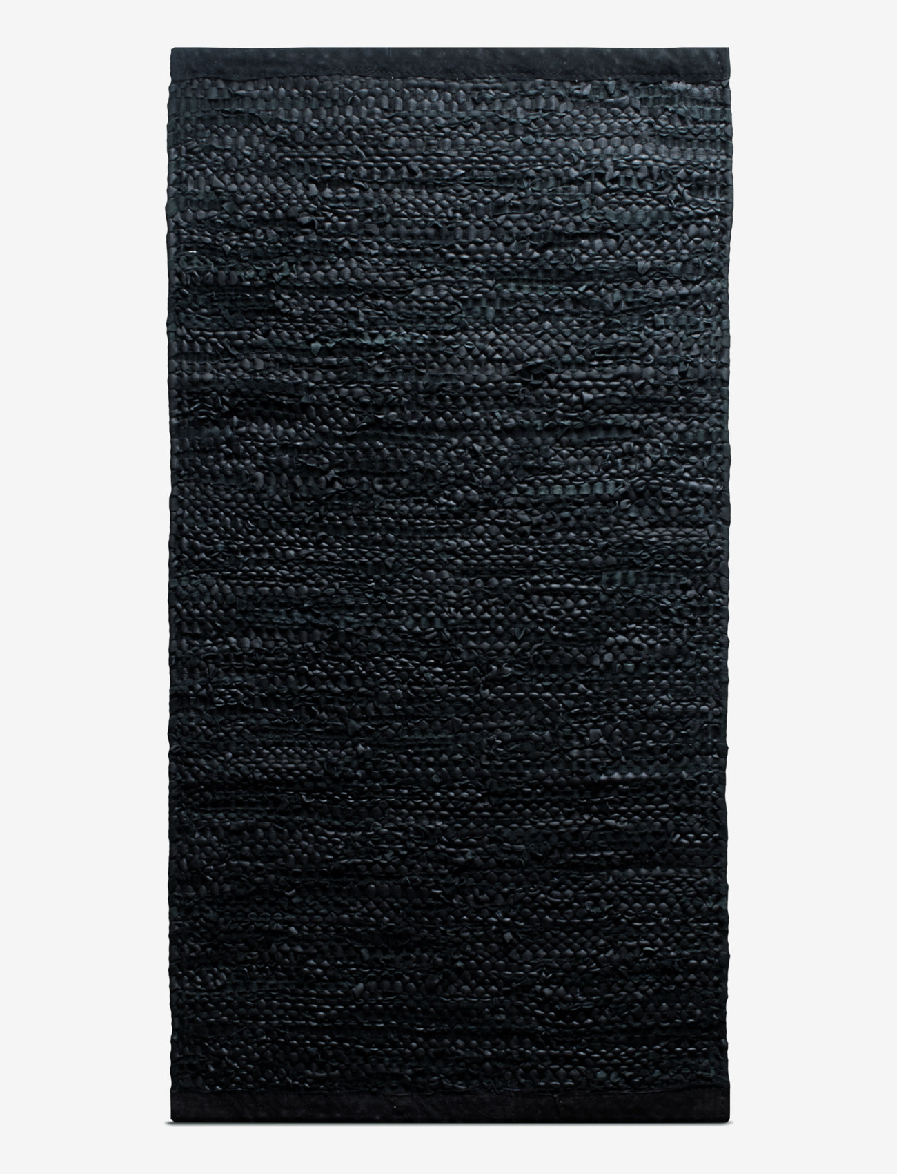 RUG SOLID - Leather - bomullstepper & filleryer - black - 0