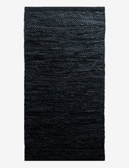 RUG SOLID - Leather - baumwollteppiche & flickenteppich - black - 0