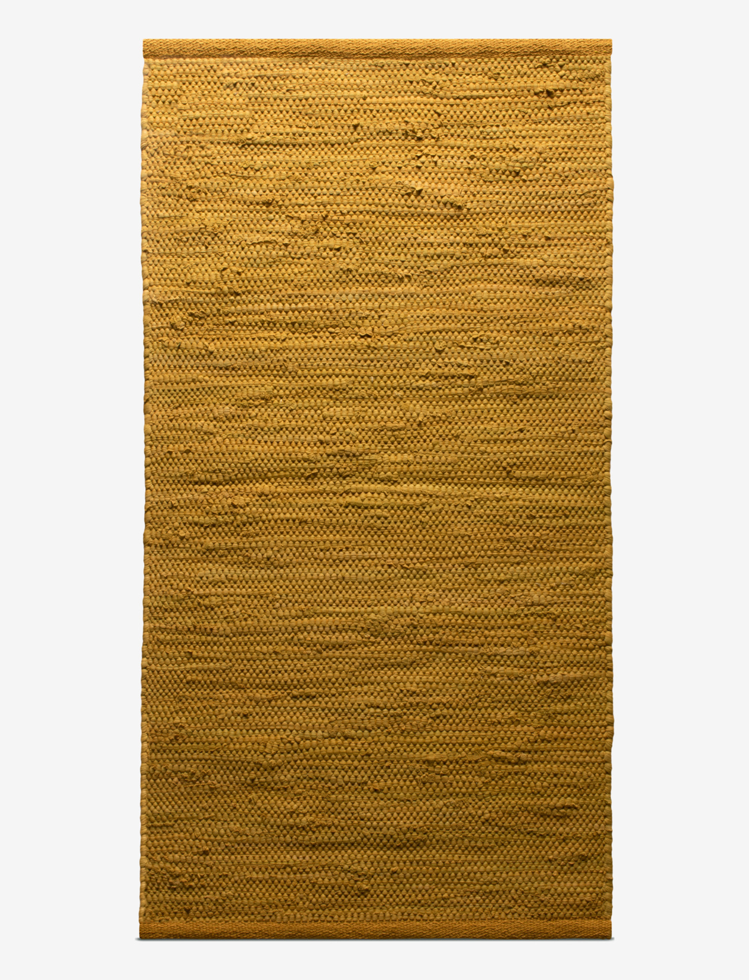 RUG SOLID Cotton, Bomuldsmåtte og kludetæppe, Gul, Str: 60X90CM