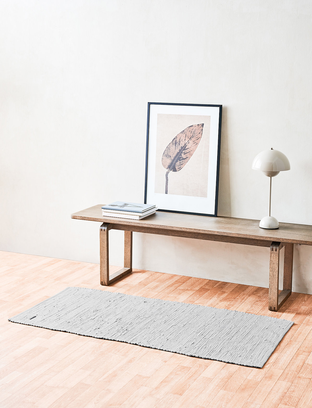 RUG SOLID Cotton, 75X200 cm, Rugs & Carpets, Grau - Cotton Rag Rugs, Homeware