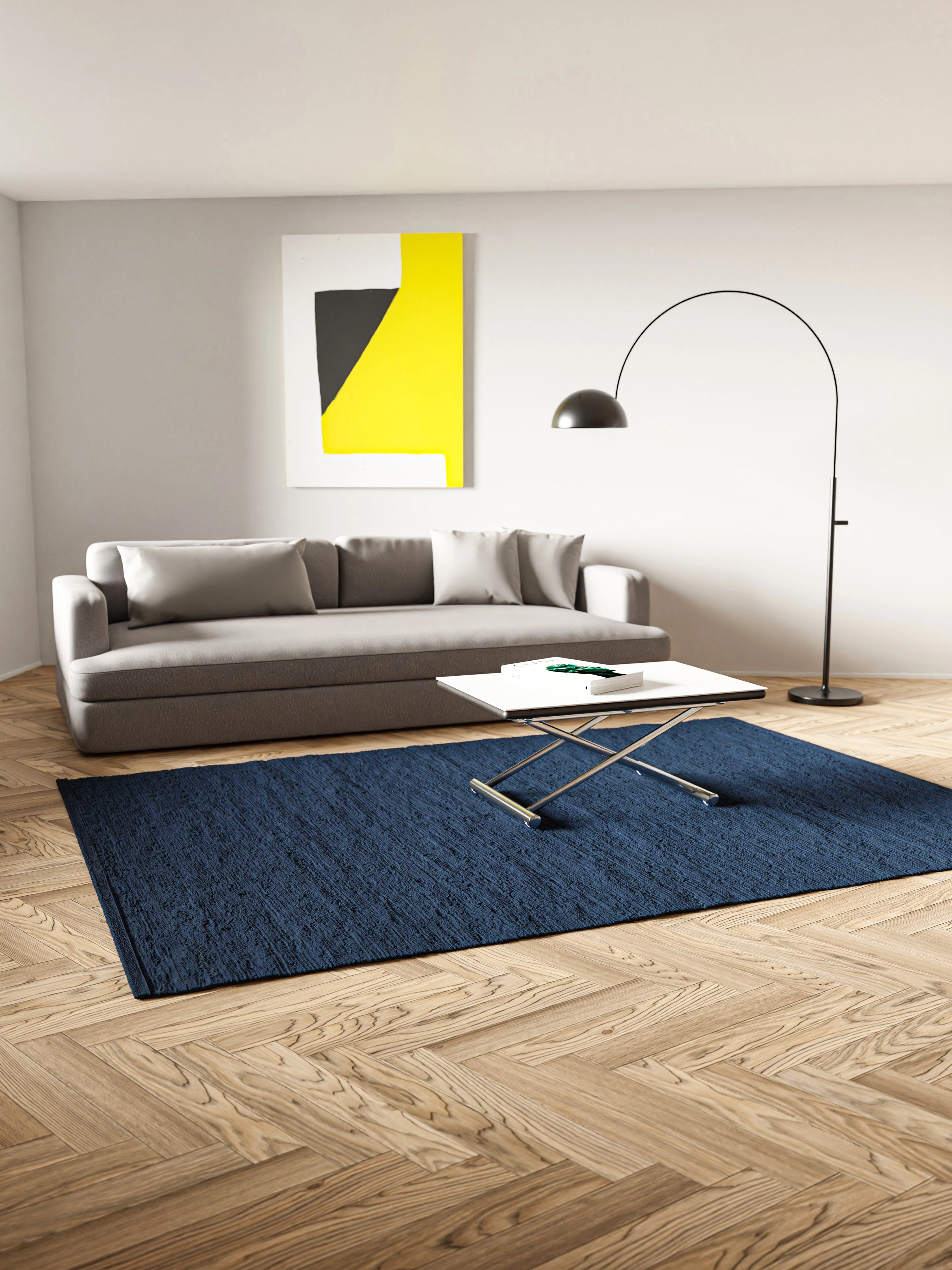 RUG SOLID - Cotton - blueberry - 1