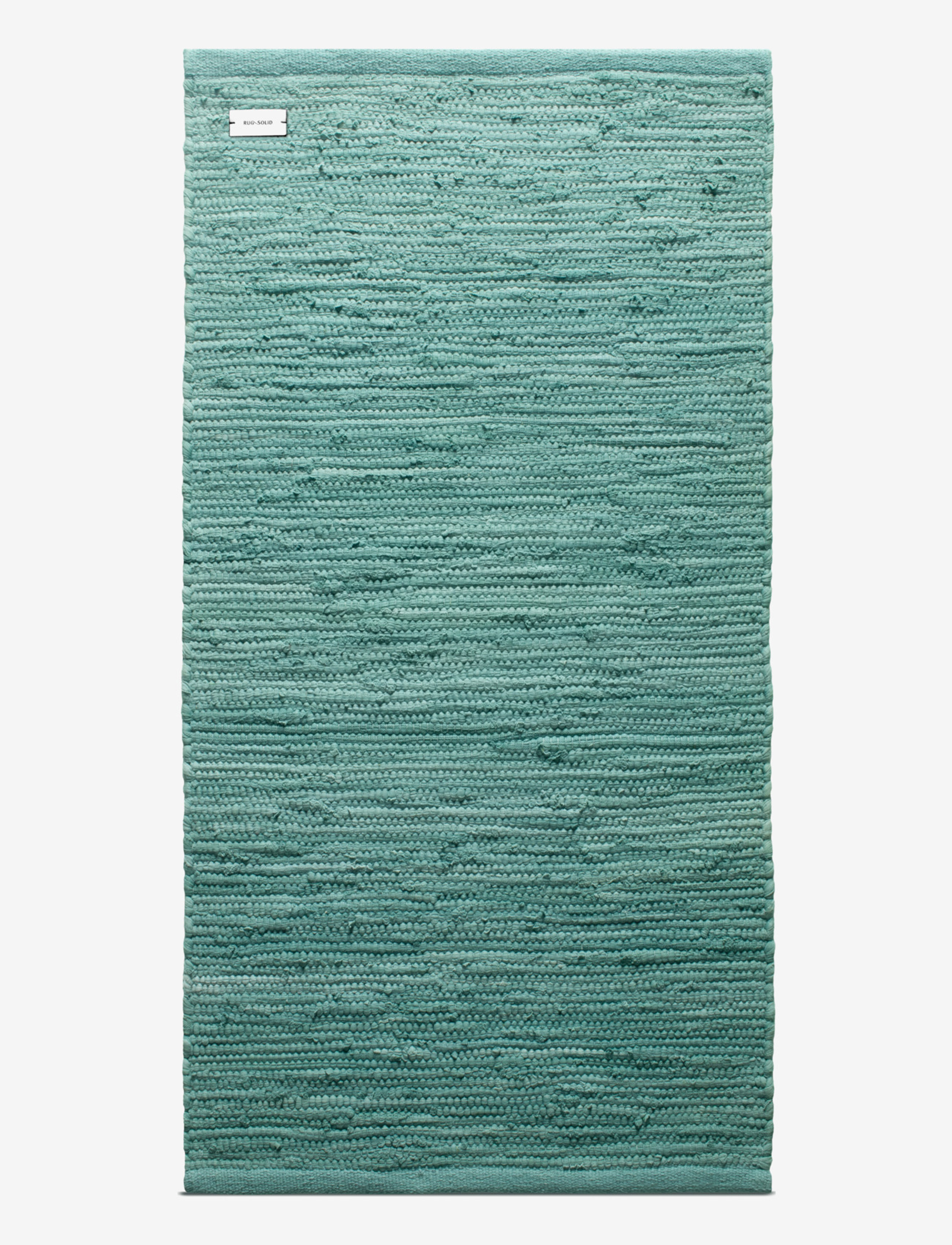RUG SOLID Cotton, Bomuldsmåtte og kludetæppe, Grøn, Str: 75X300CM