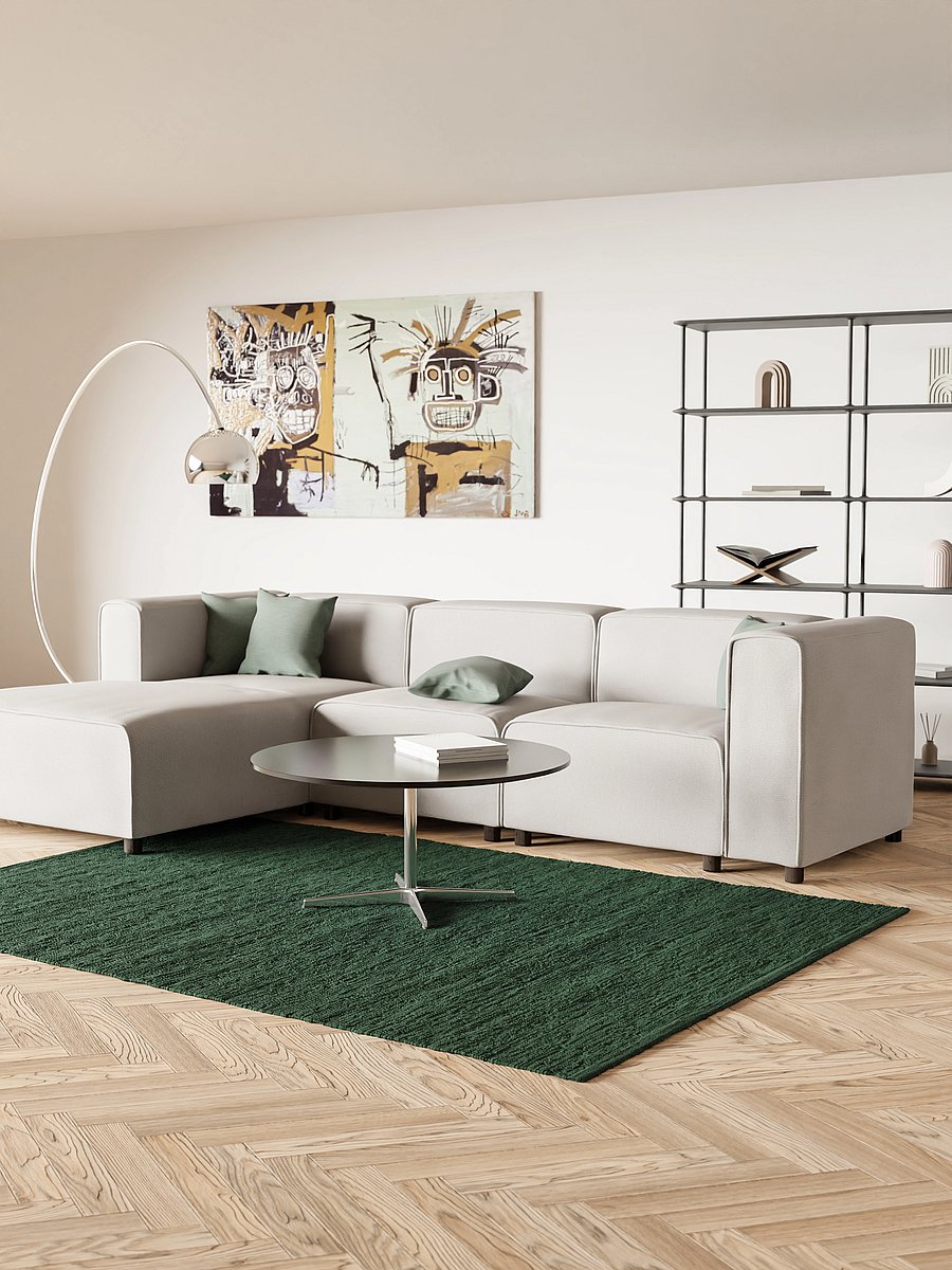 RUG SOLID - Cotton - baumwollteppiche & flickenteppich - moss - 0