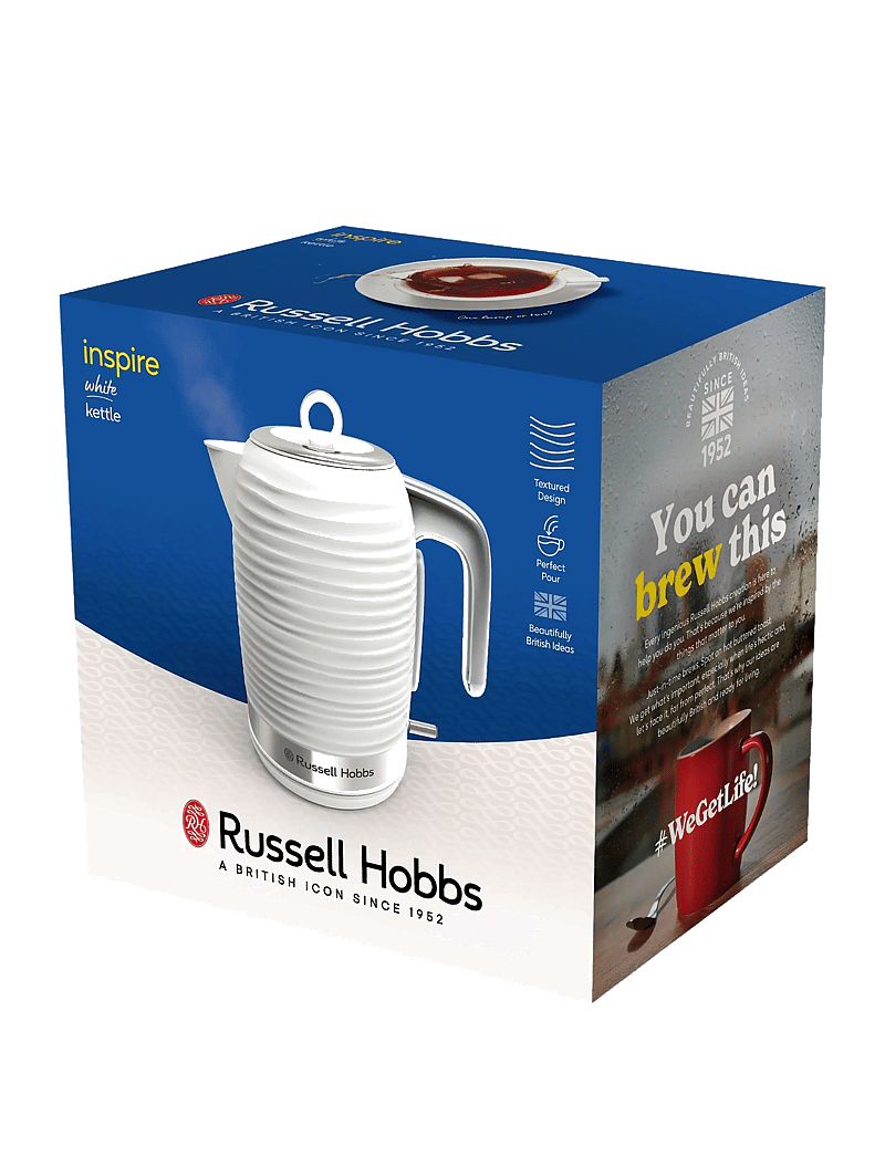 Russell Hobbs - Inspire Kettle White - veekeetjad ja -keedukannud - white - 2