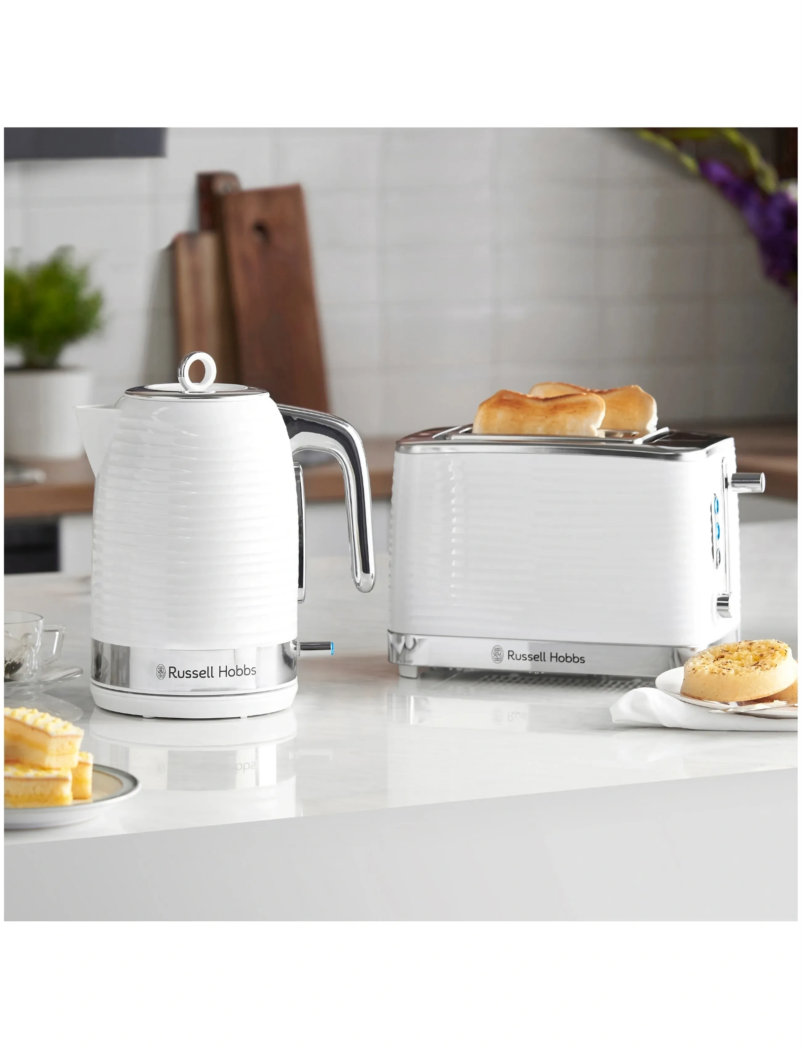 Russell Hobbs - Inspire 2SL Toaster White - brødrister - white - 3