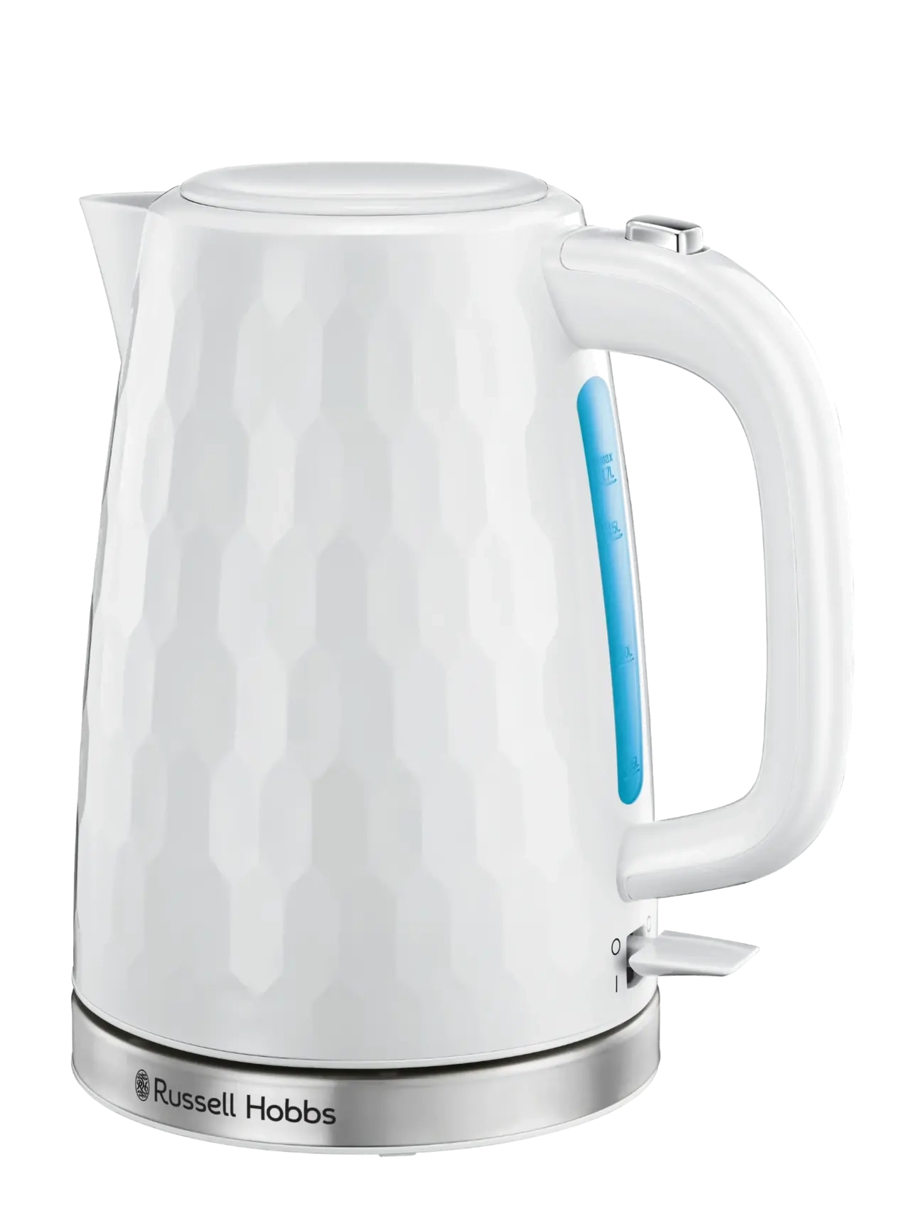 Russell Hobbs Honeycomb Kettle White, Kedel og vandkoger, Hvid, Str: 1.7 L