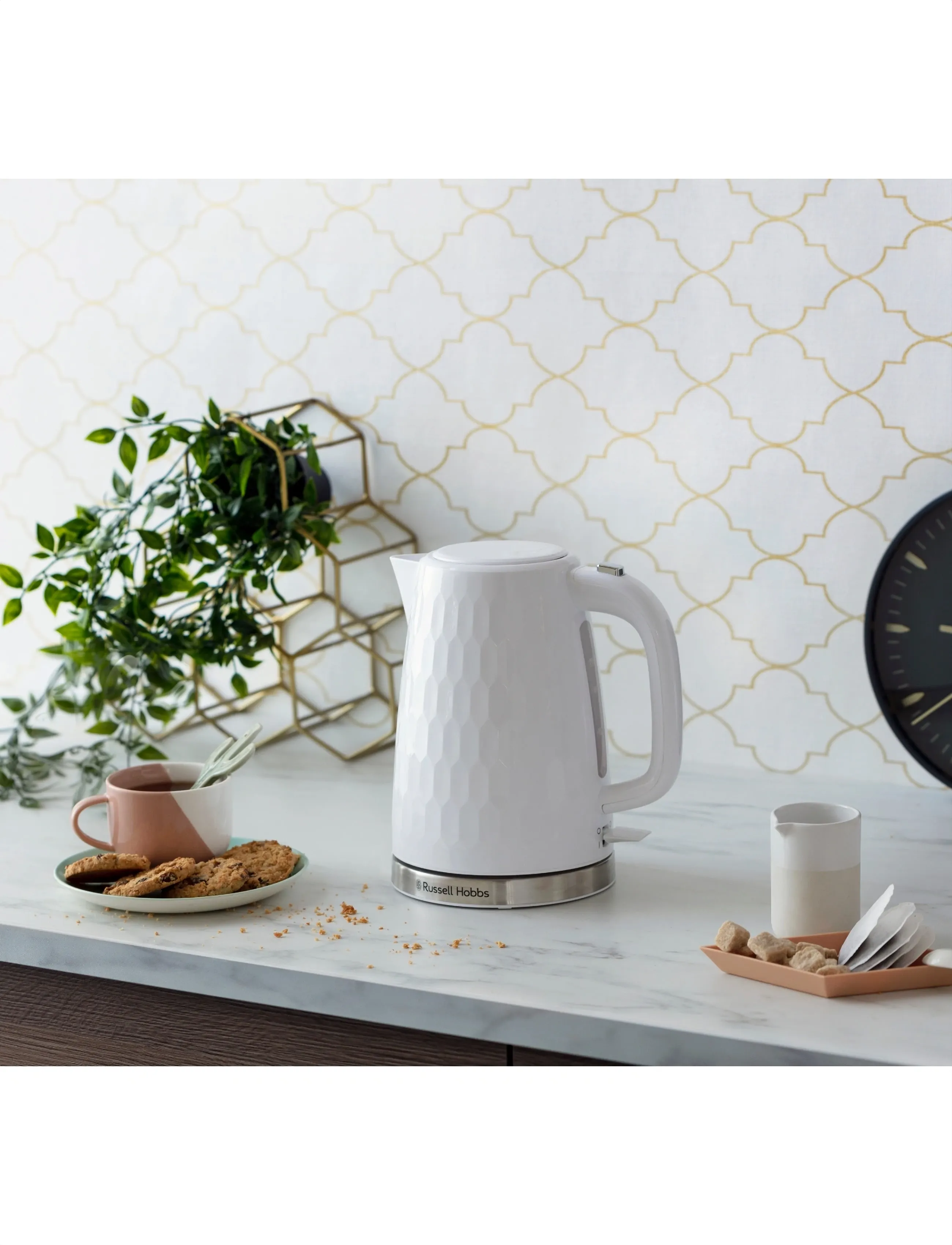 Russell Hobbs - Honeycomb Kettle White - veekeetjad ja -keedukannud - white - 3