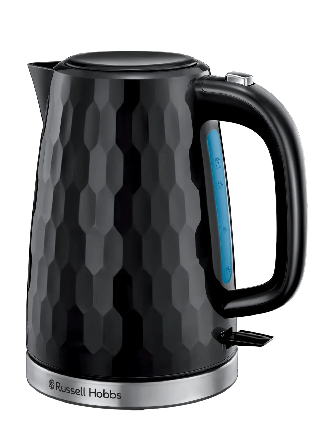 Russell Hobbs Honeycomb Kettle Black, Kedel og vandkoger, Sort, Str: 1.7 L
