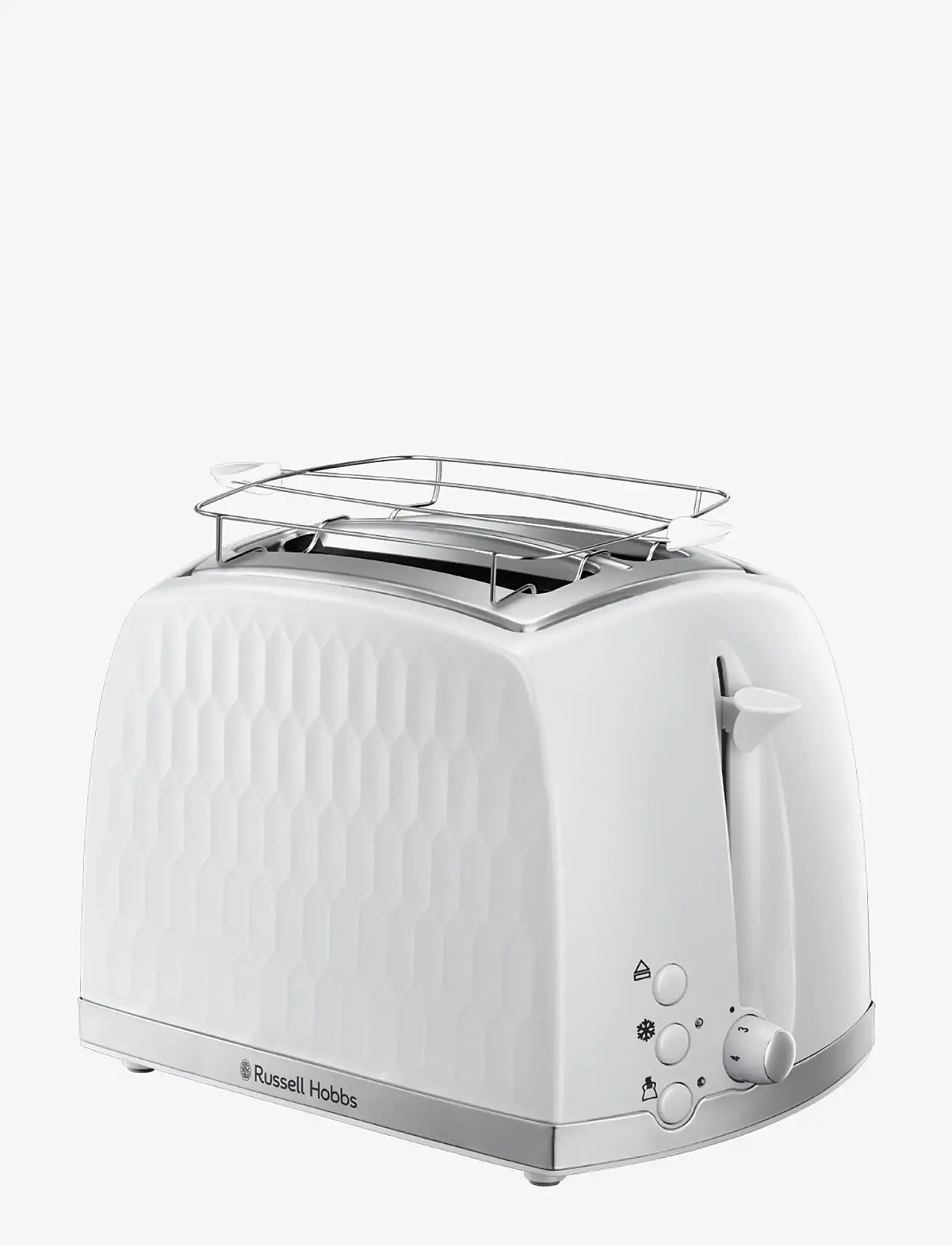 Russell Hobbs - Honeycomb 2S Toaster White - brødrister - white - 0