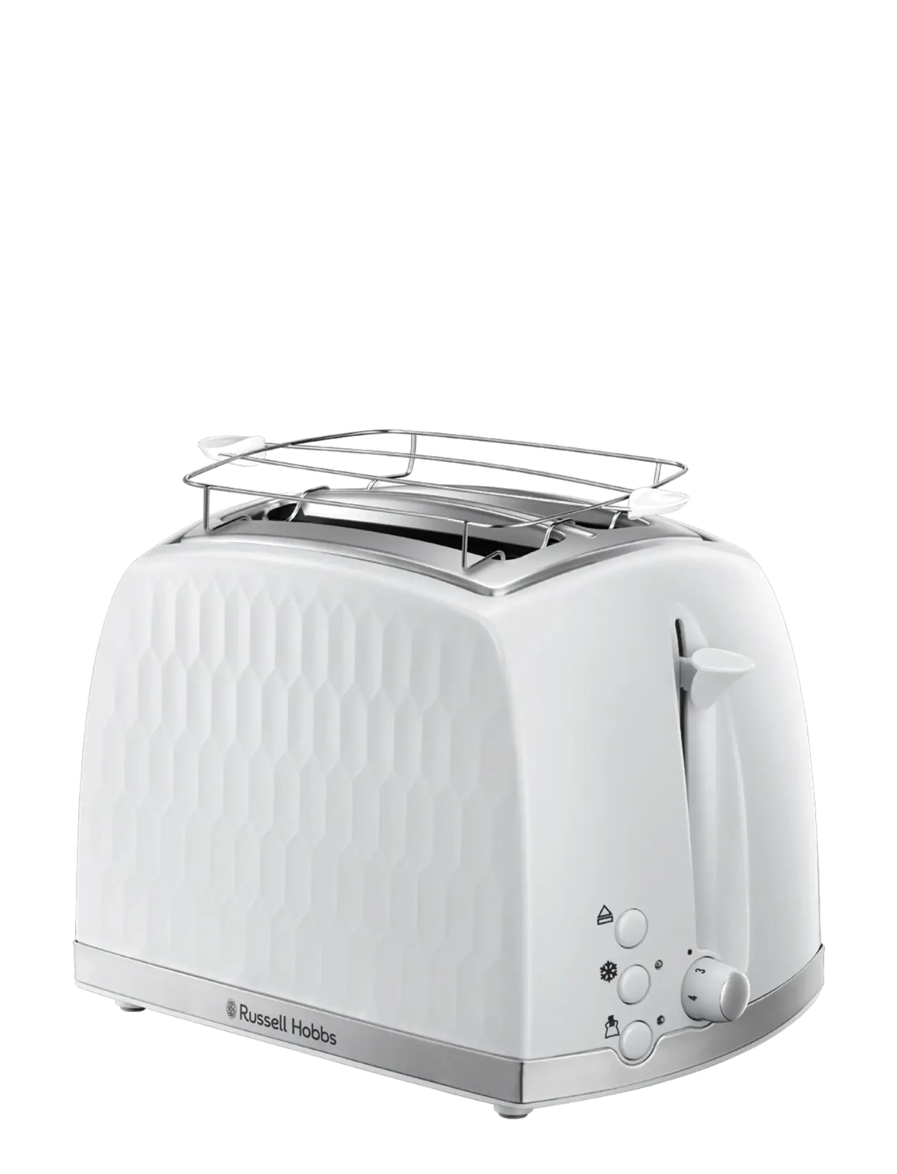 Russell Hobbs Honeycomb 2S Toaster White - Køkken - WHITE / white