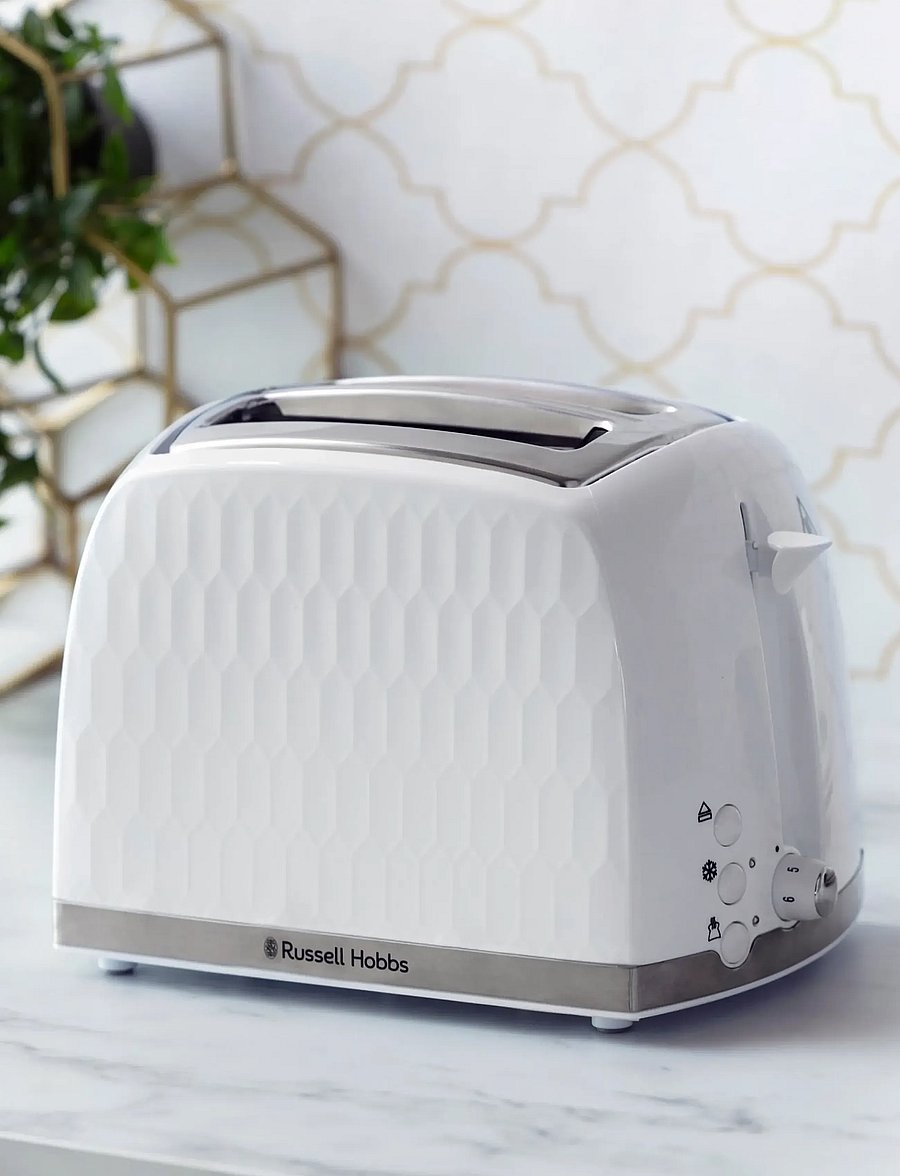 Russell Hobbs - Honeycomb 2S Toaster White - toaster - white - 0