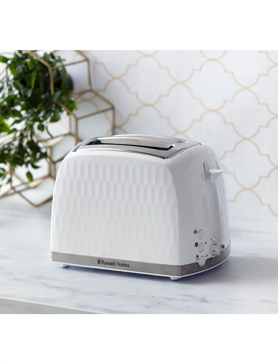 Russell Hobbs - Honeycomb 2S Toaster White - rösterid - white - 0