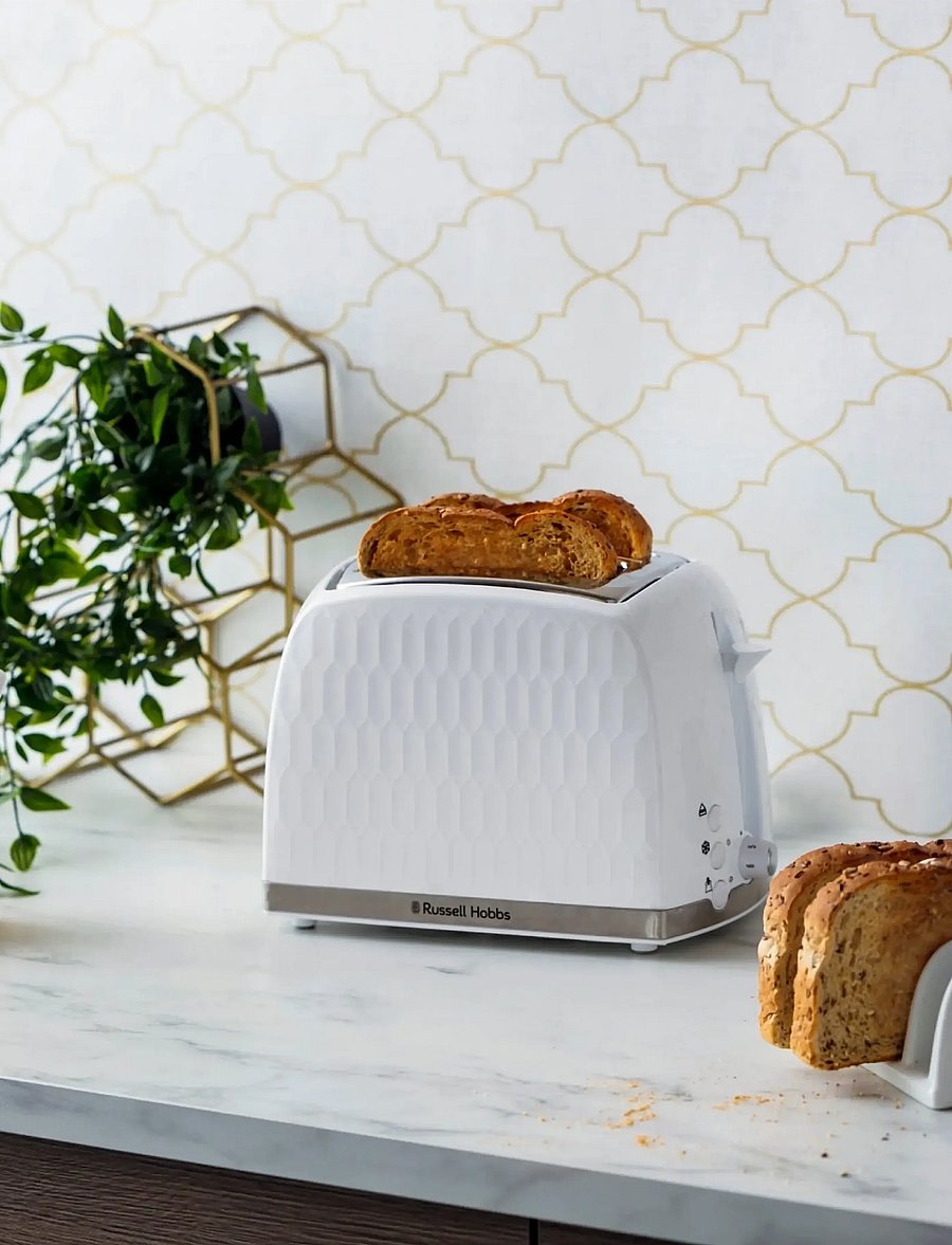 Russell Hobbs - Honeycomb 2S Toaster White - toaster - white - 3