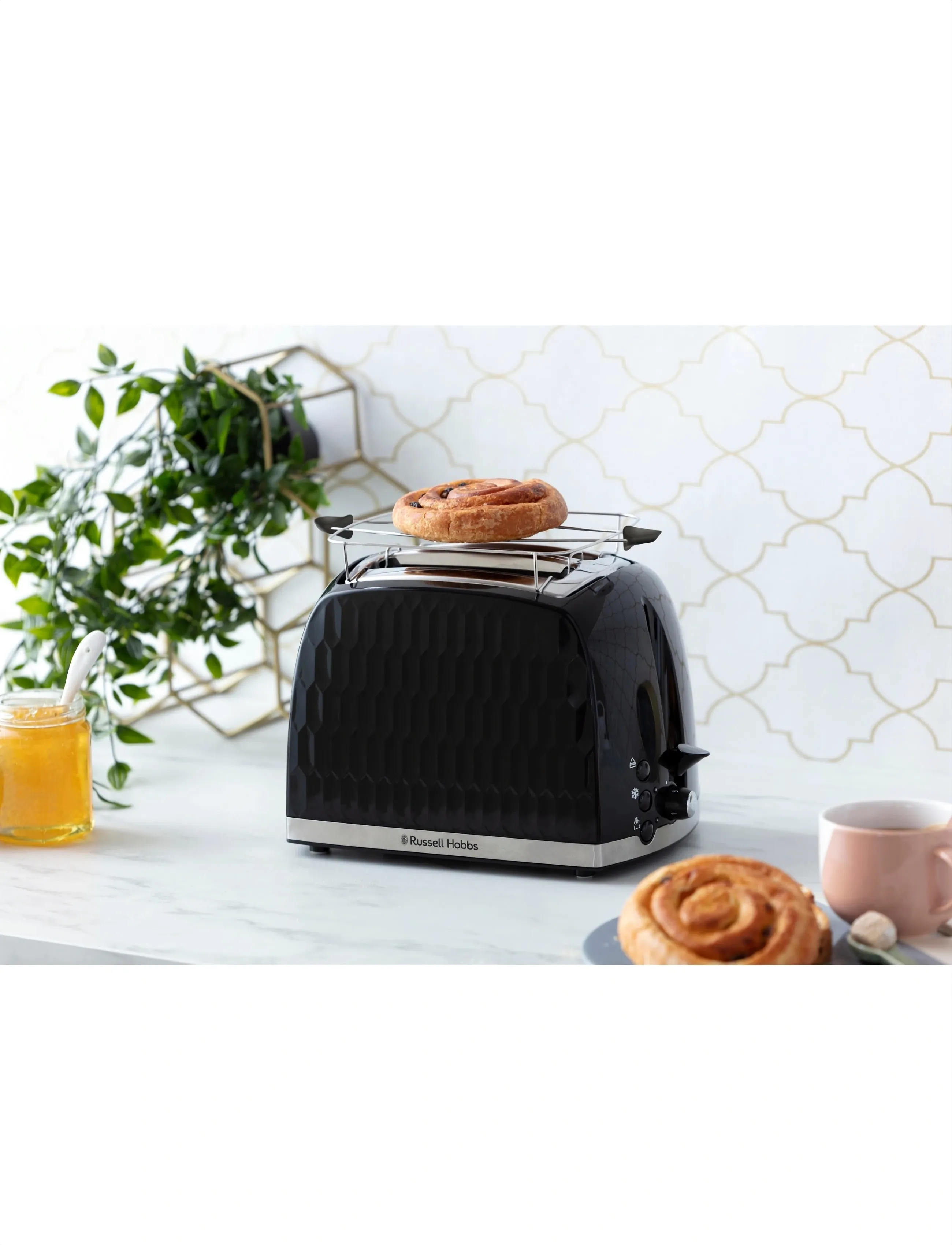 Russell Hobbs - Honeycomb 2S Toaster Black - toasters - black - 3
