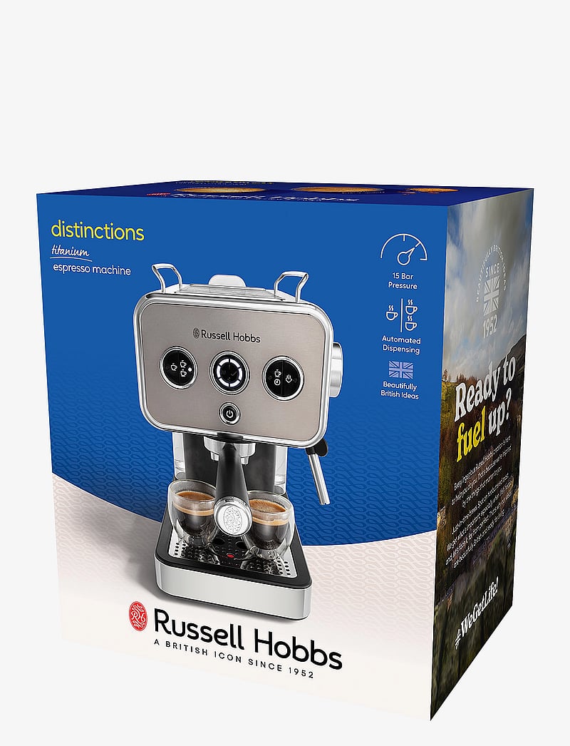 Russell Hobbs - Distinctions Espresso Machine 1350W - espressomaschinen - silver - 2