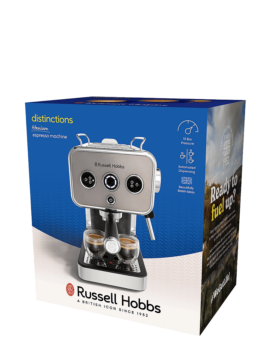 Russell Hobbs - Distinctions Espresso Machine 1350W - espresso- & kohvimasinad - silver - 2
