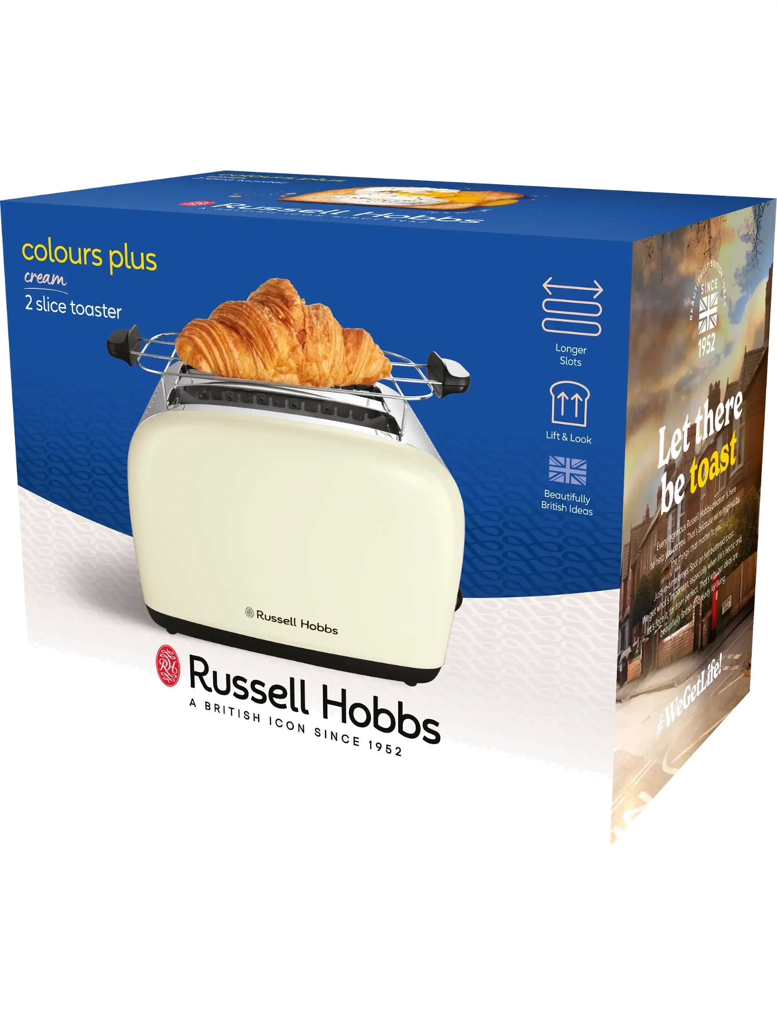 Russell Hobbs - ColoursPlus 2S Toaster Cream - brödrostar - cream - 2