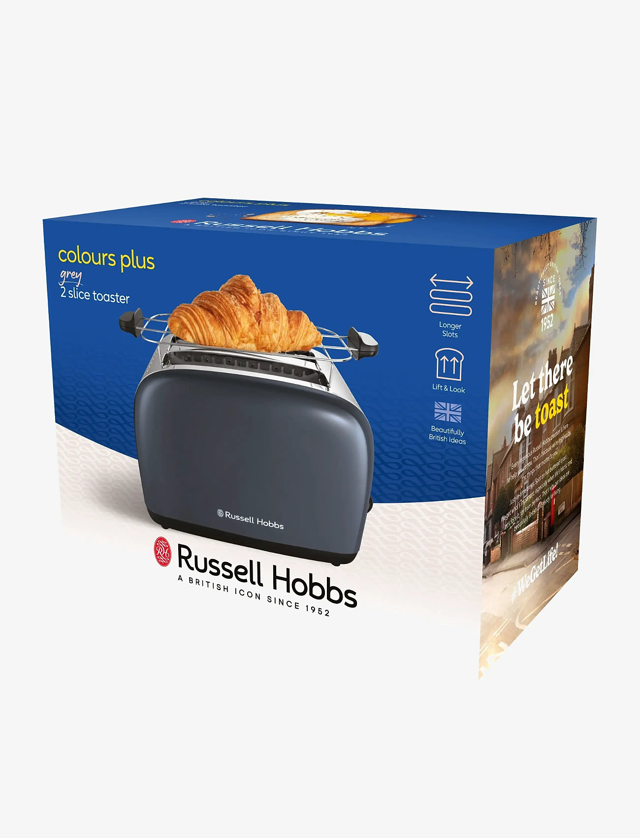 Russell Hobbs - Colours Plus 2S Toaster GRY - rösterid - grey - 3