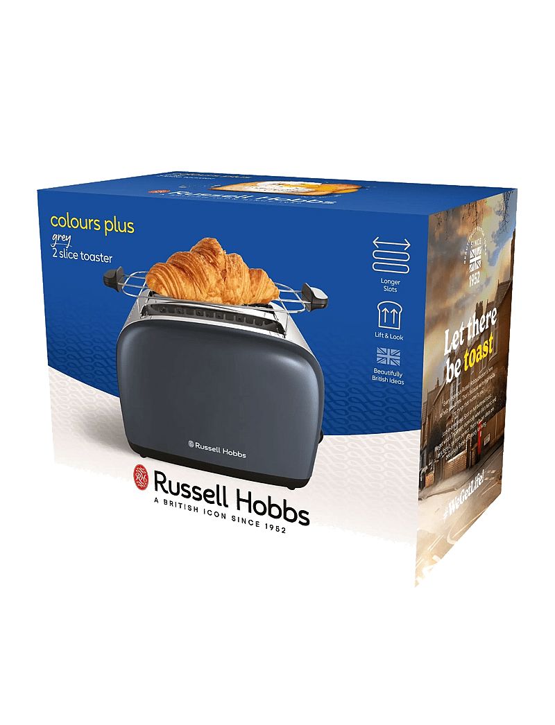 Russell Hobbs - Colours Plus 2S Toaster GRY - rösterid - grey - 3