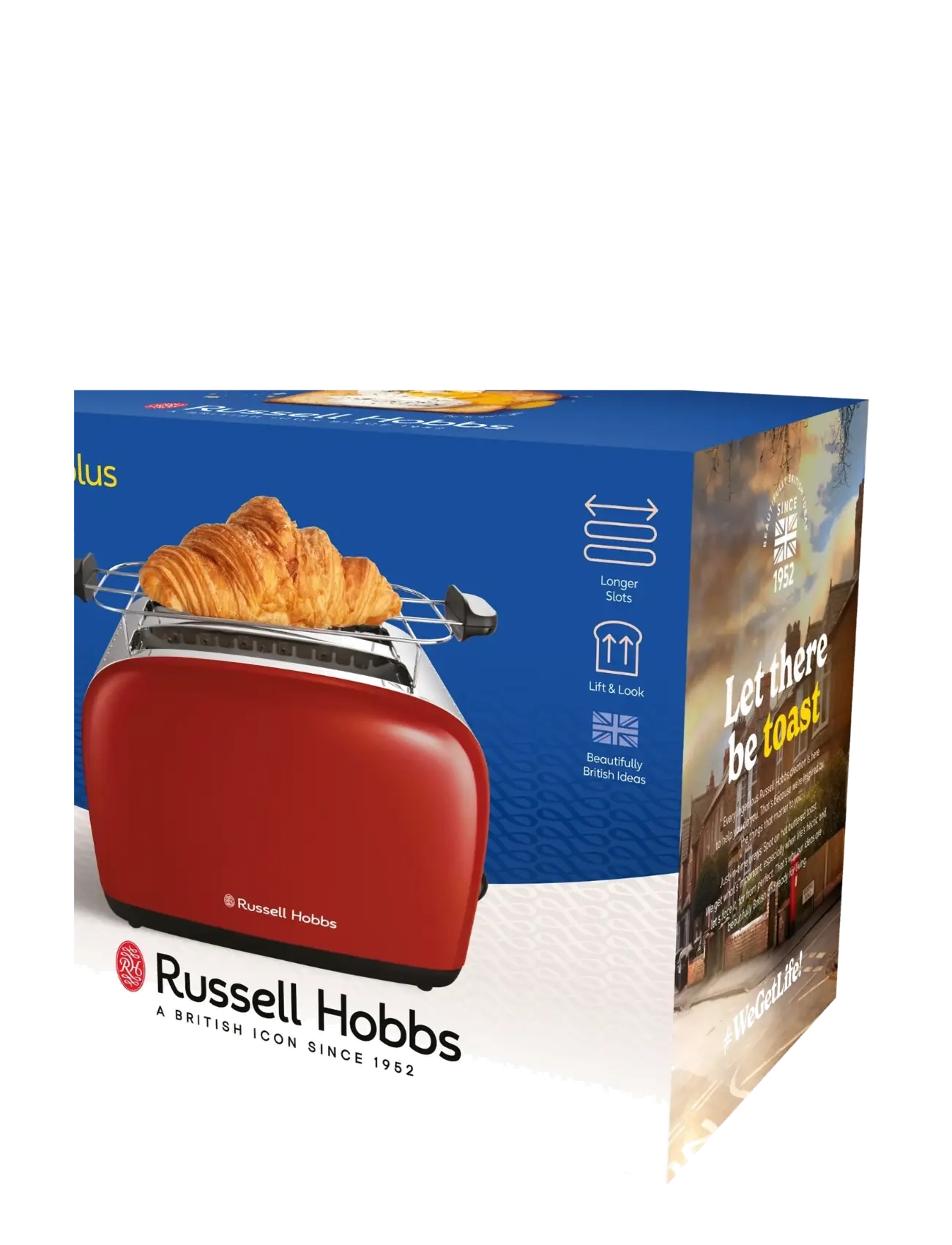 Russell Hobbs - Colours Plus 2S Toaster RED - brödrostar - red - 3