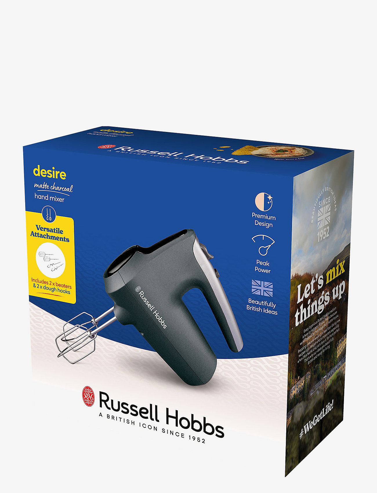 Russell Hobbs - Hand Mixer 185W-350W - laveste priser - black - 3