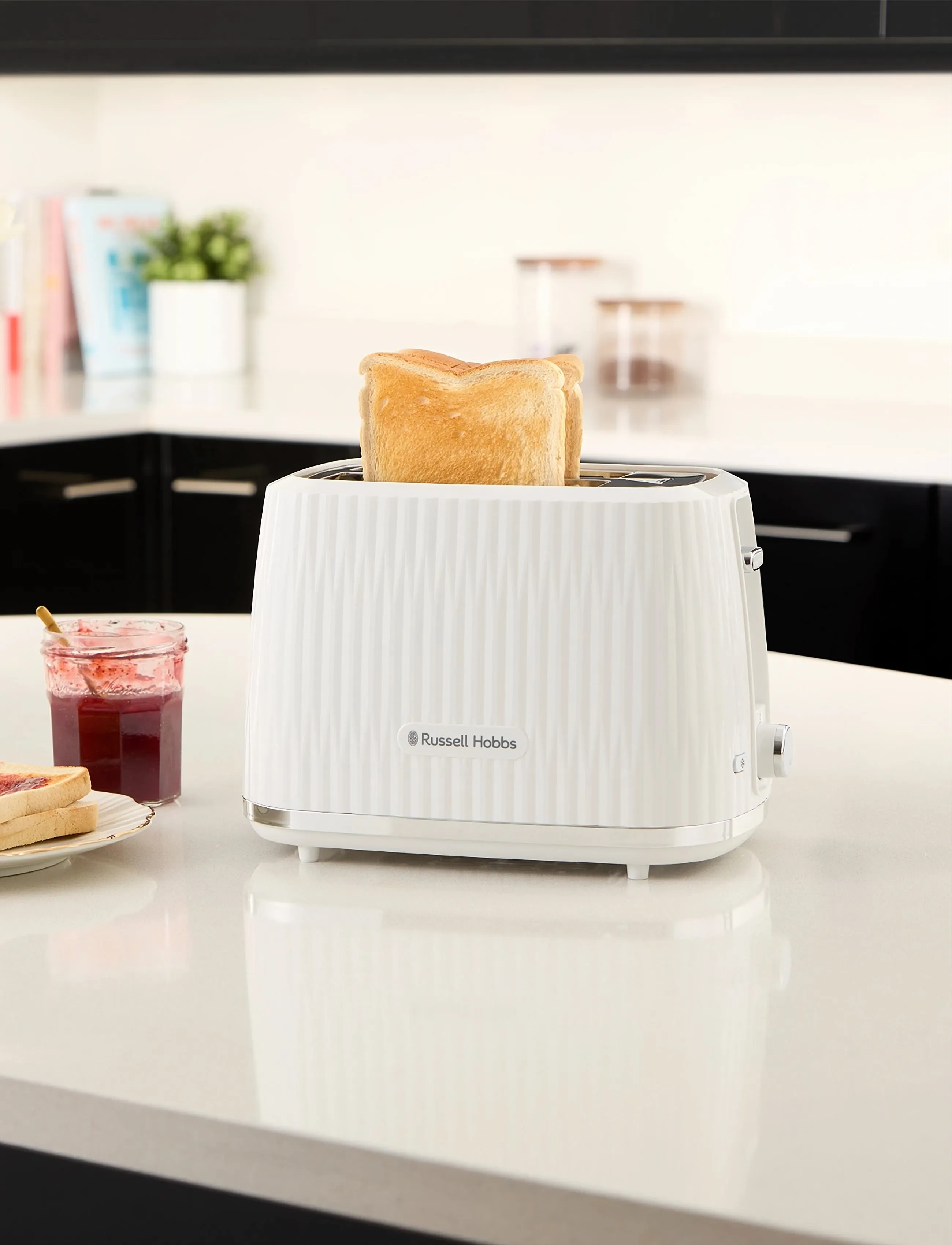 Russell Hobbs Eden Toaster, 2 S, Kitchen Appliances, Weiß - Toasters, Homeware