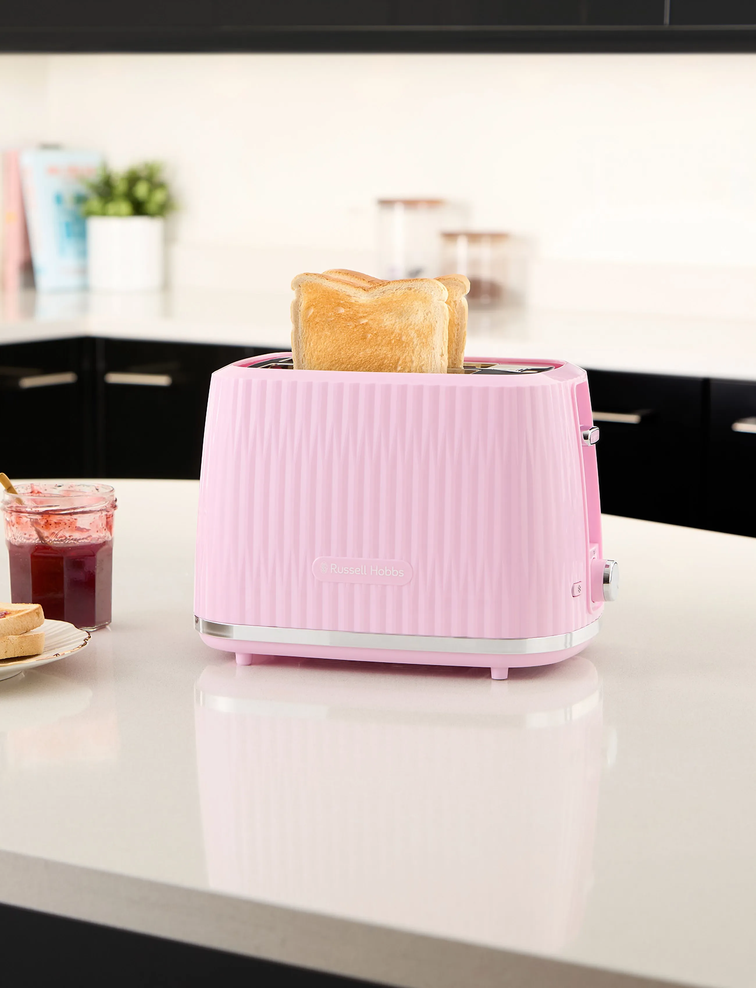 Russell Hobbs Eden Toaster, 2 S, Kitchen Appliances, Rosa - Toasters, Homeware