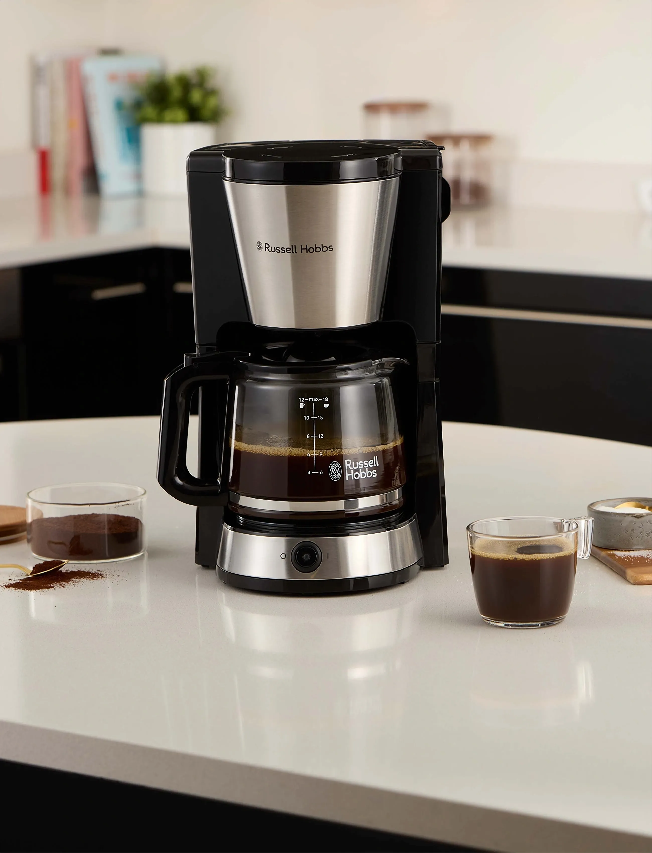 Russell Hobbs Heaton Coffee Maker, 1.25 L, Kitchen Appliances, Schwarz - Makers, Homeware