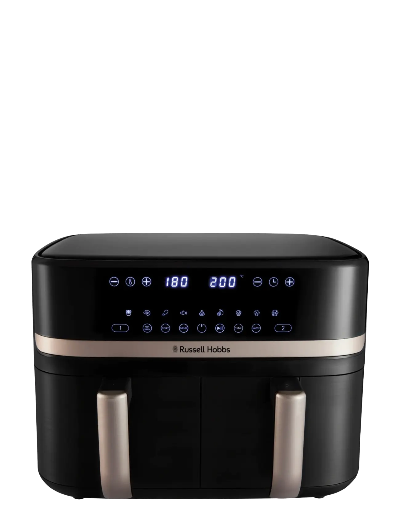 Russell Hobbs Rh Satisfry Dual Basket Air Fry, Airfryer, Sort, Str: 9 L