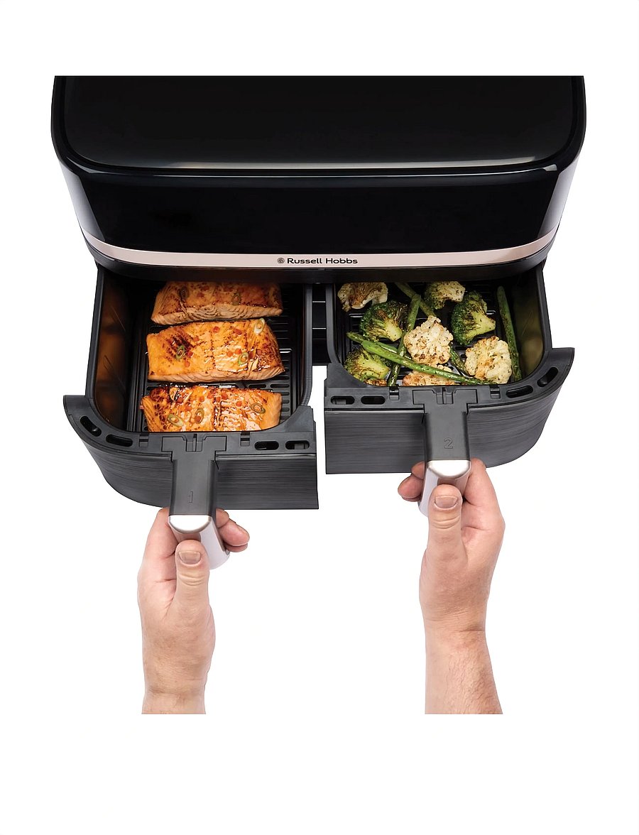 Russell Hobbs - RH Satisfry Dual Basket Air Fry - kuumaõhufritüürid - black - 5