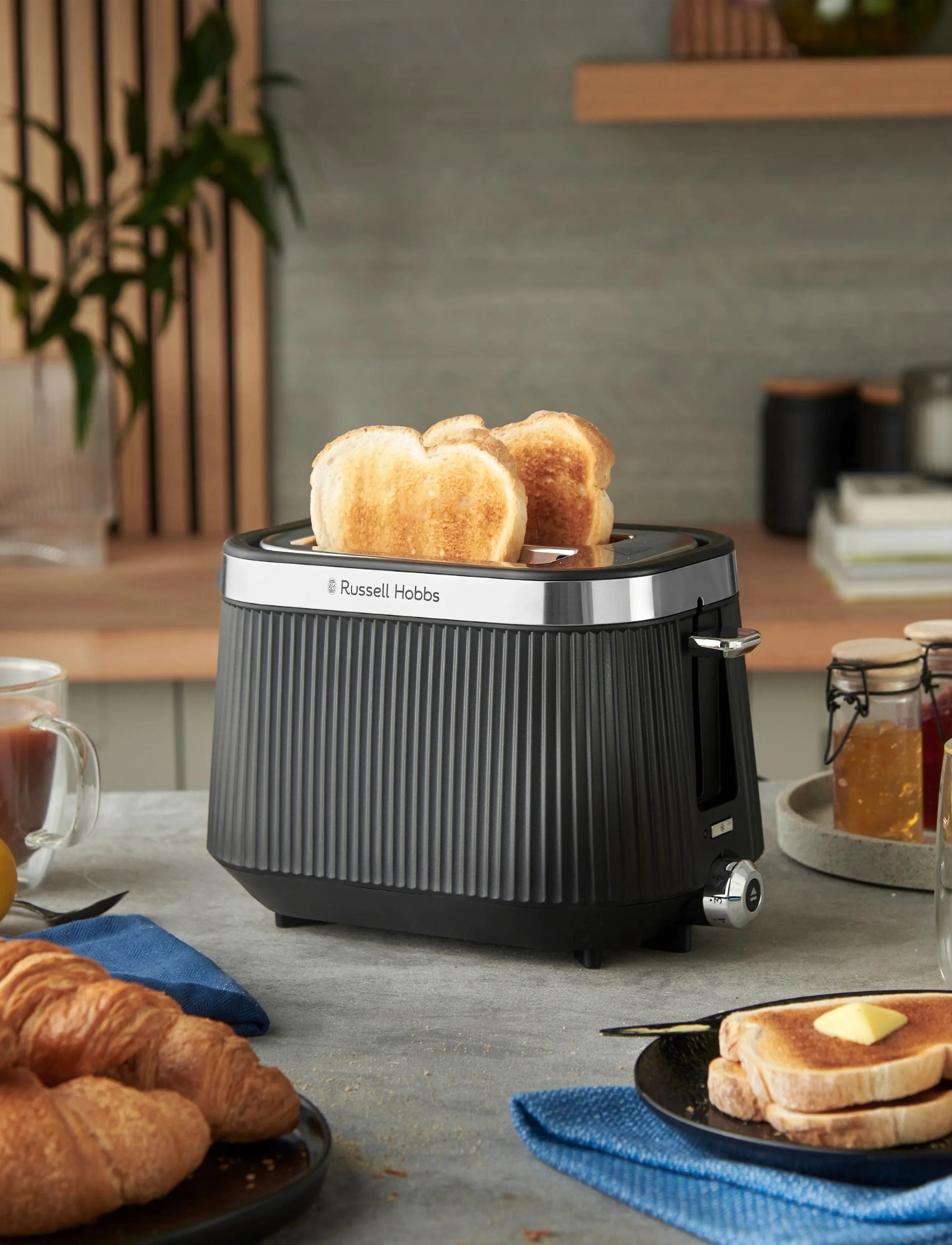 Russell Hobbs 2S Toaster Black, 2 S, Kitchen Appliances, Schwarz - Toasters, Homeware