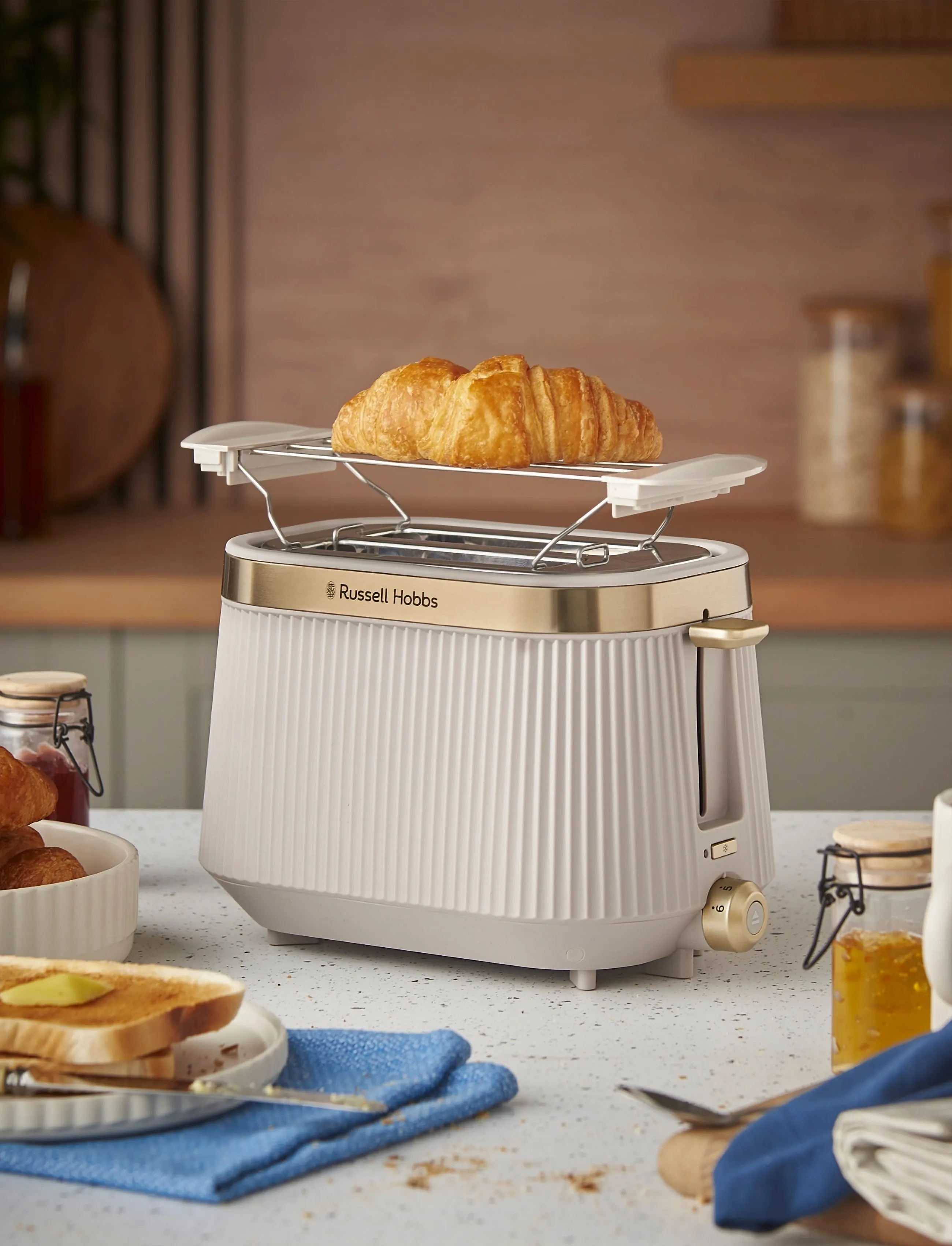 Russell Hobbs - RH Brontë 2S Toaster Stone - brödrostar - stone - 4