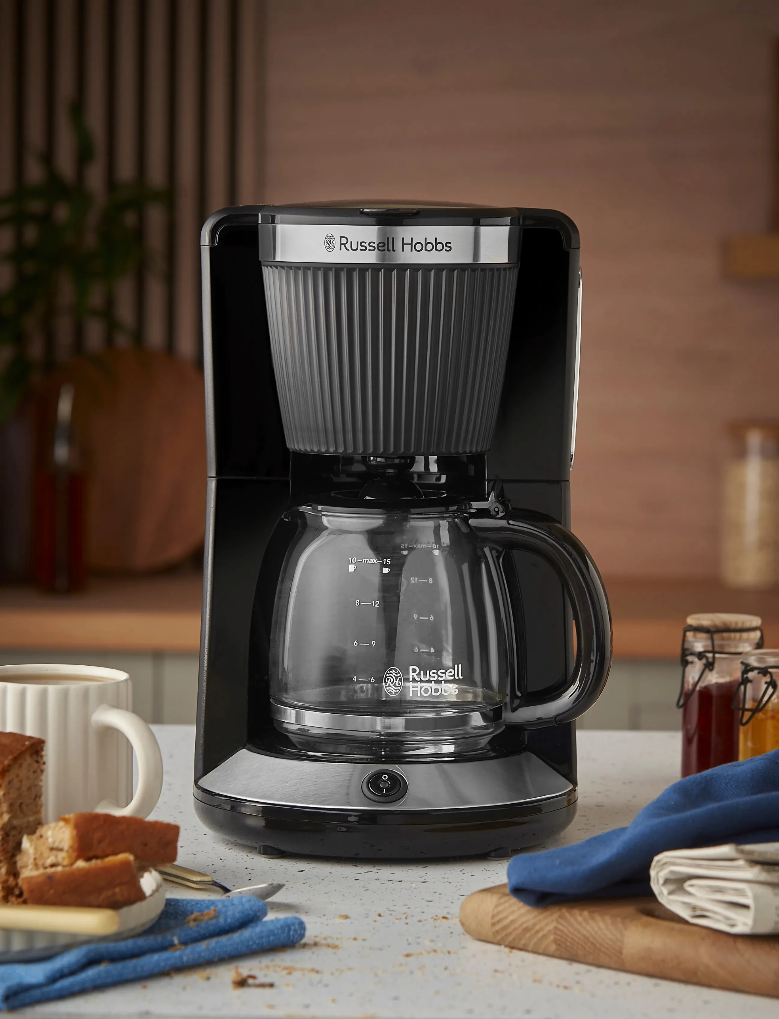 Russell Hobbs Rh Brontë Coffee Maker Black, 10 CUPS, Black, Coffee Makers > Coffee Machines, Unisex