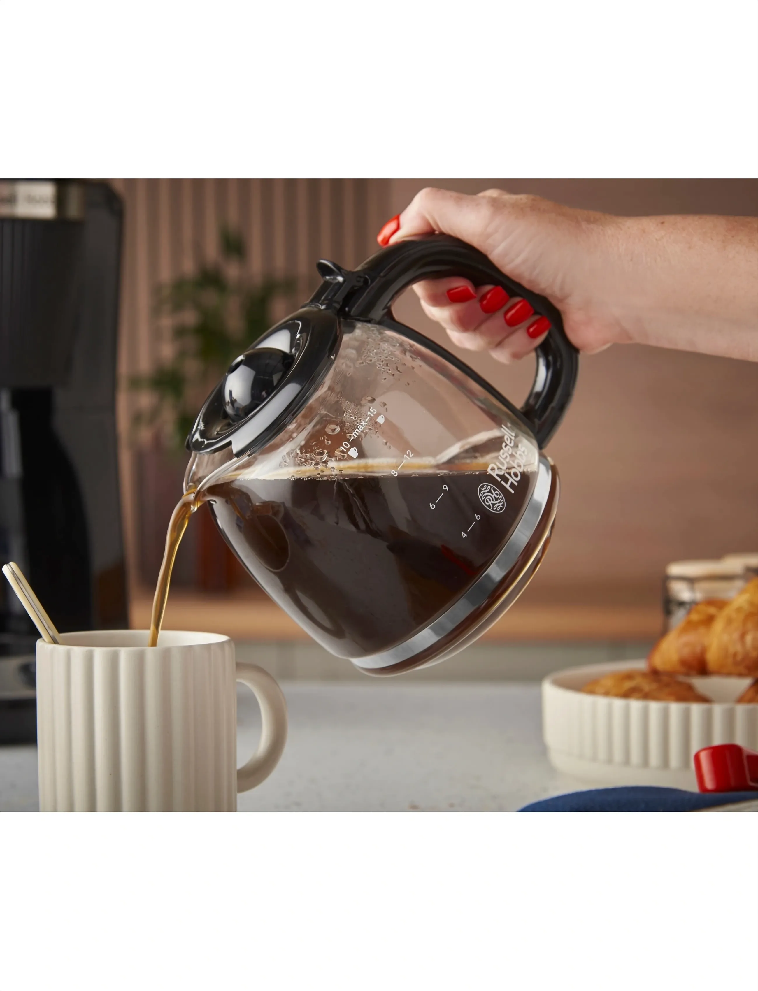 Russell Hobbs - RH Brontë Coffee Maker Black - kaffemaskiner - black - 4