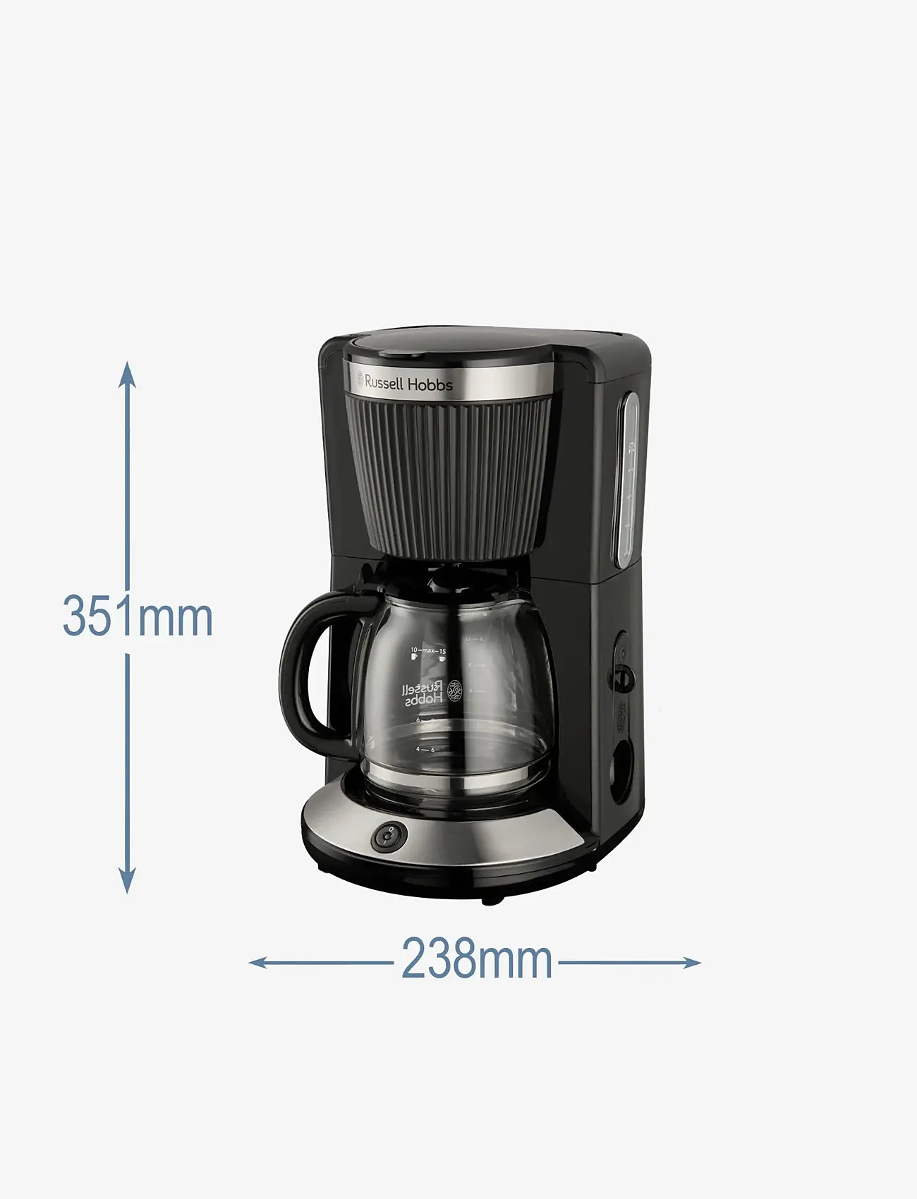Russell Hobbs - RH Brontë Coffee Maker Black - kaffeemaschinen - black - 2