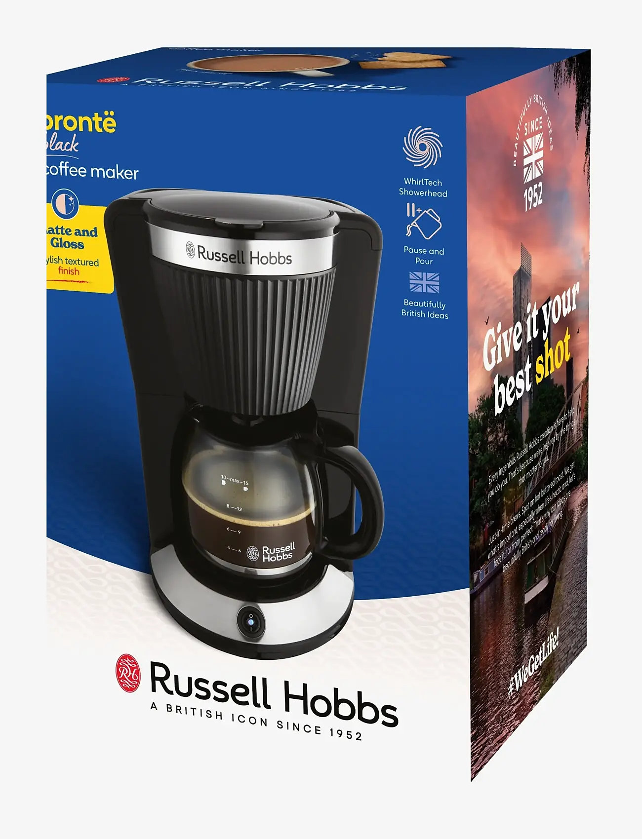 Russell Hobbs - RH Brontë Coffee Maker Black - kaffeemaschinen - black - 3
