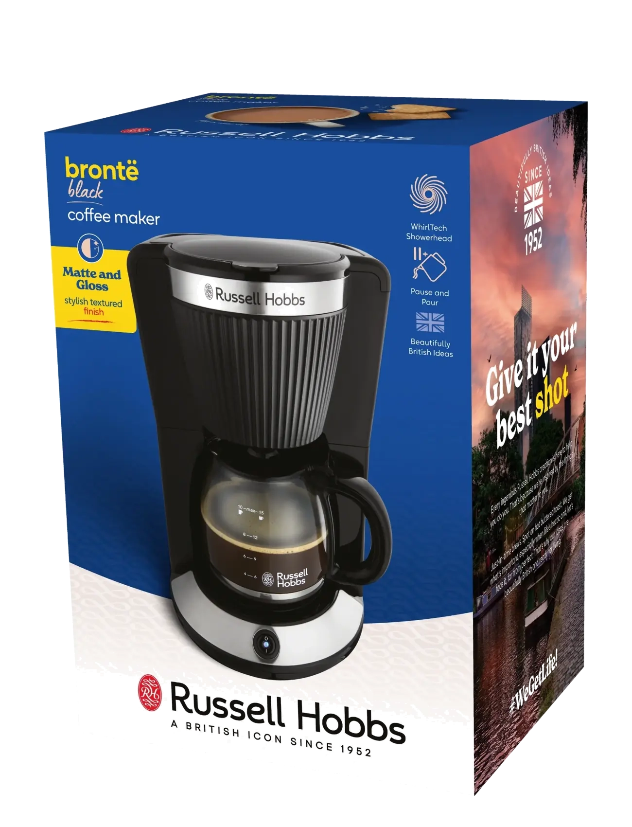 Russell Hobbs - RH Brontë Coffee Maker Black - köp efter pris - black - 3