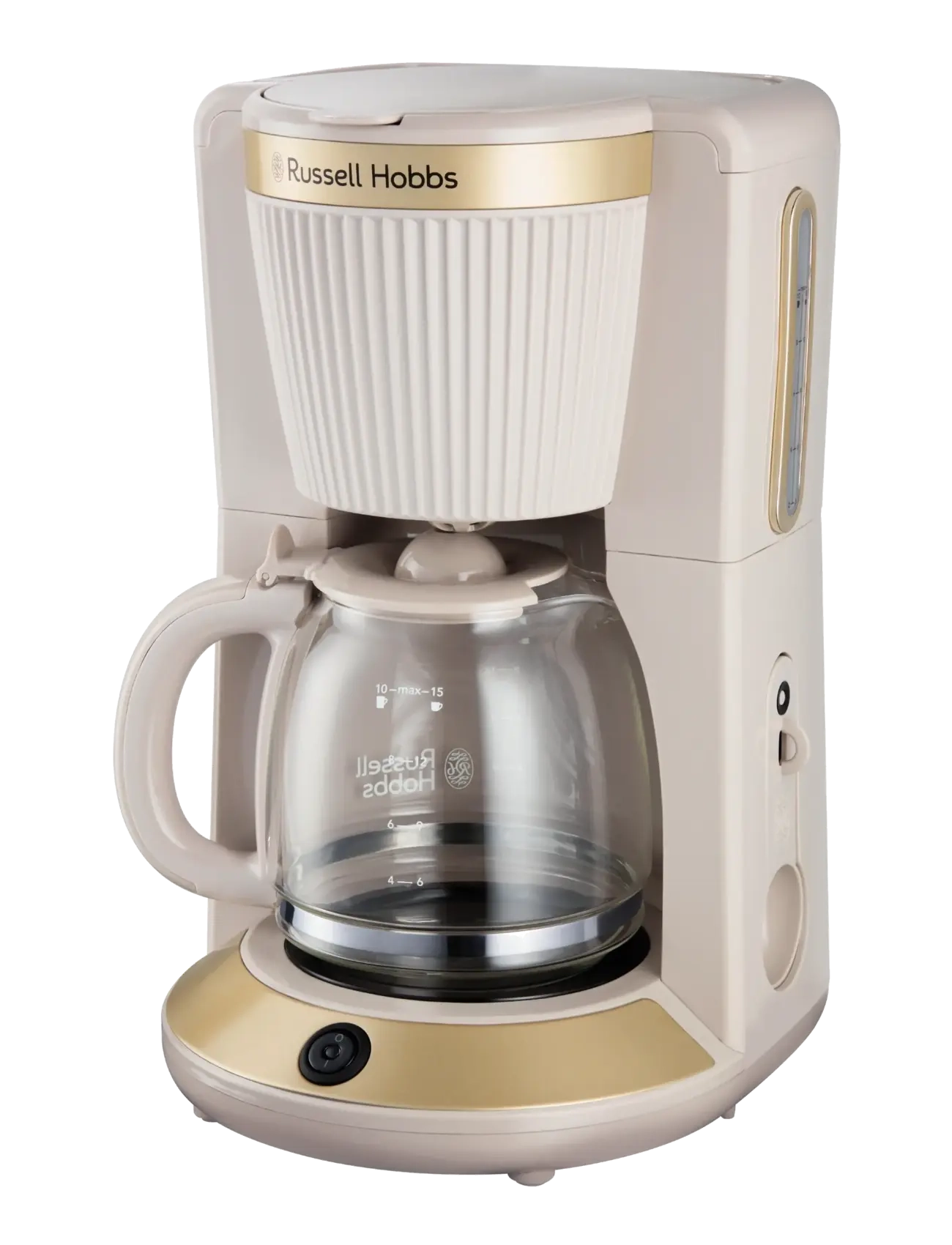 Russell Hobbs Rh Brontë Coffee Maker Stone, Kaffemaskine, Creme, Str: 10 CUPS