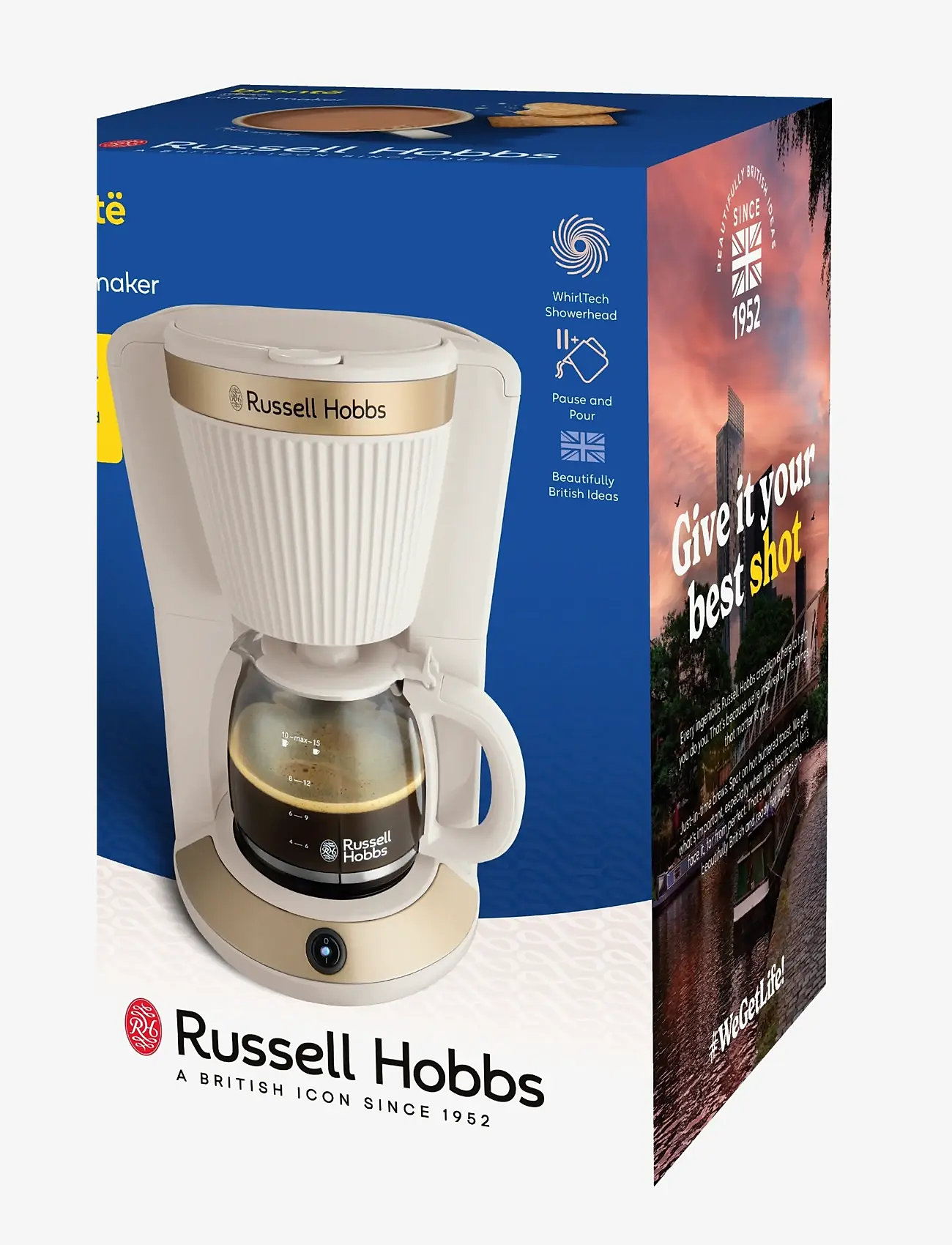 Russell Hobbs - RH Brontë Coffee Maker Stone - kaffemaskine - stone - 3