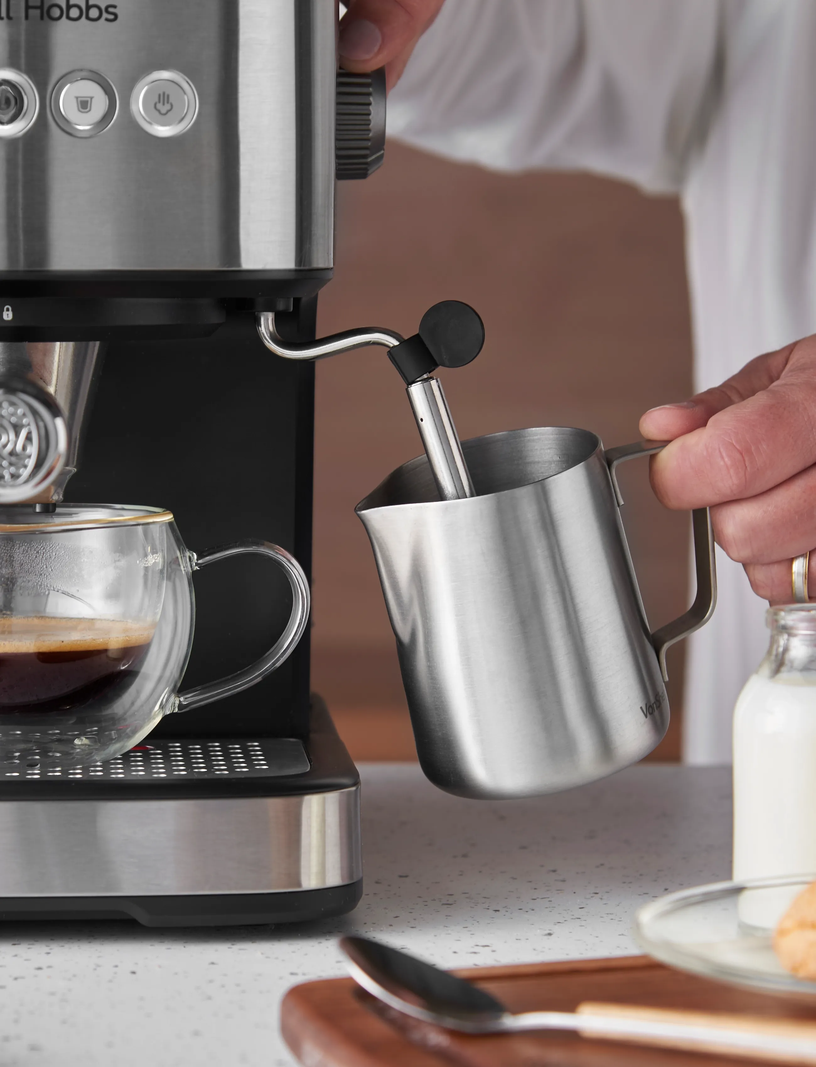 Russell Hobbs - Heaton Espresso Machine - espresso machines - stainless steel, black - 5