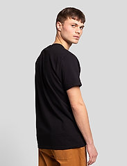 Revolution - Regular fit round neck t-shirt - lägsta priserna - black - 4