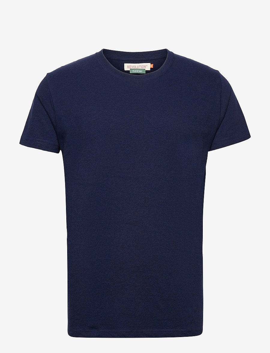 Revolution - Regular fit round neck t-shirt - kortærmede t-shirts - navy-mel - 1