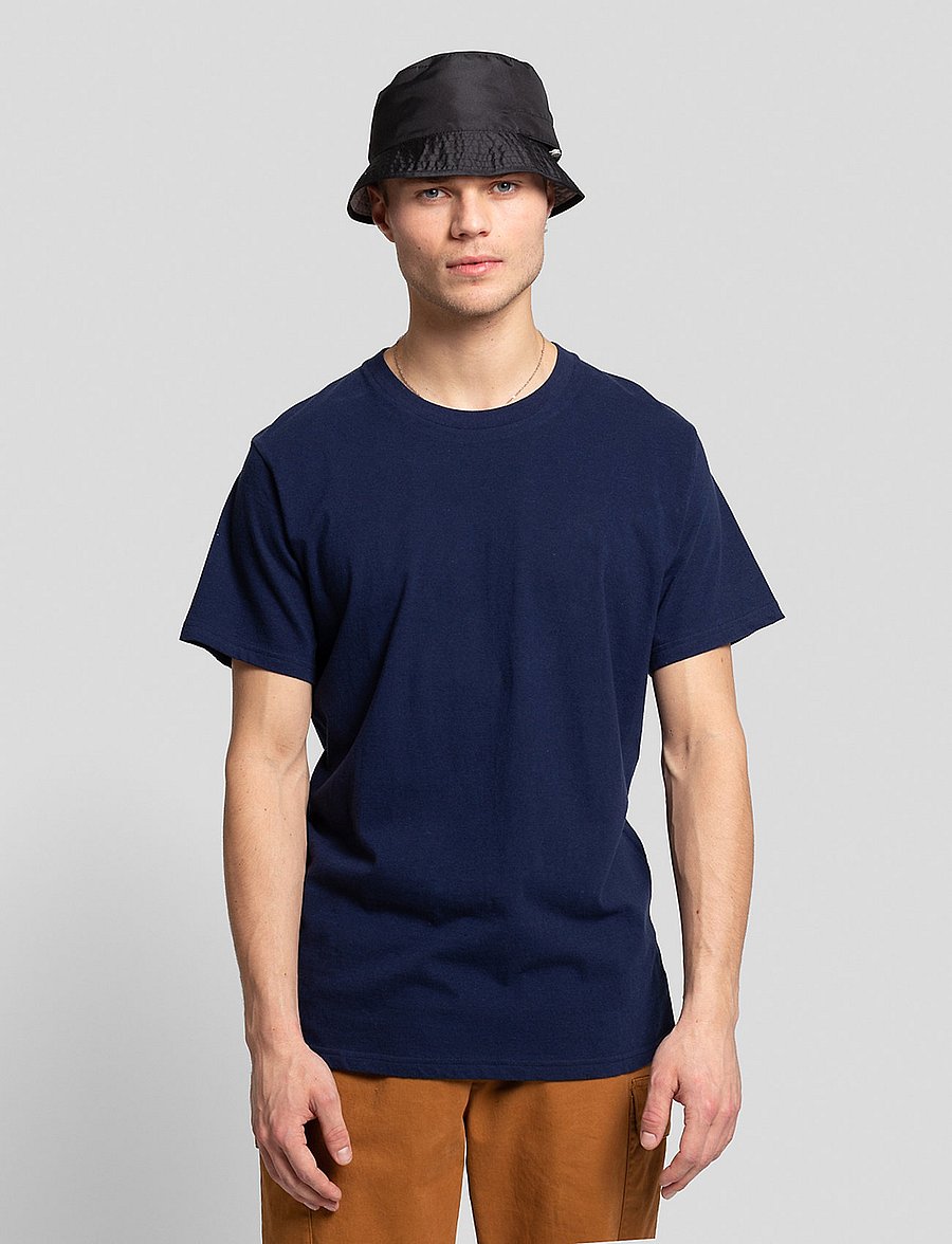 Revolution - Regular fit round neck t-shirt - kortærmede t-shirts - navy-mel - 0