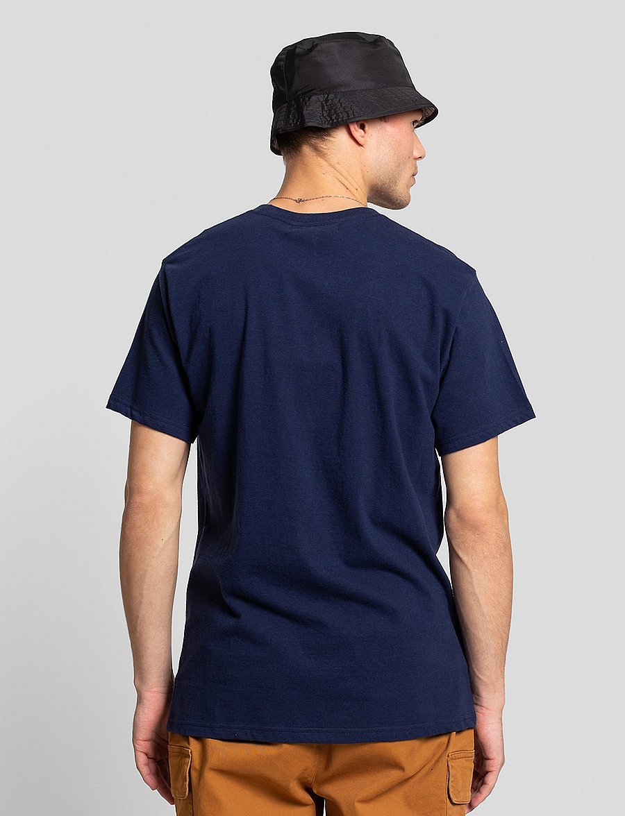 Revolution - Regular fit round neck t-shirt - kortærmede t-shirts - navy-mel - 4